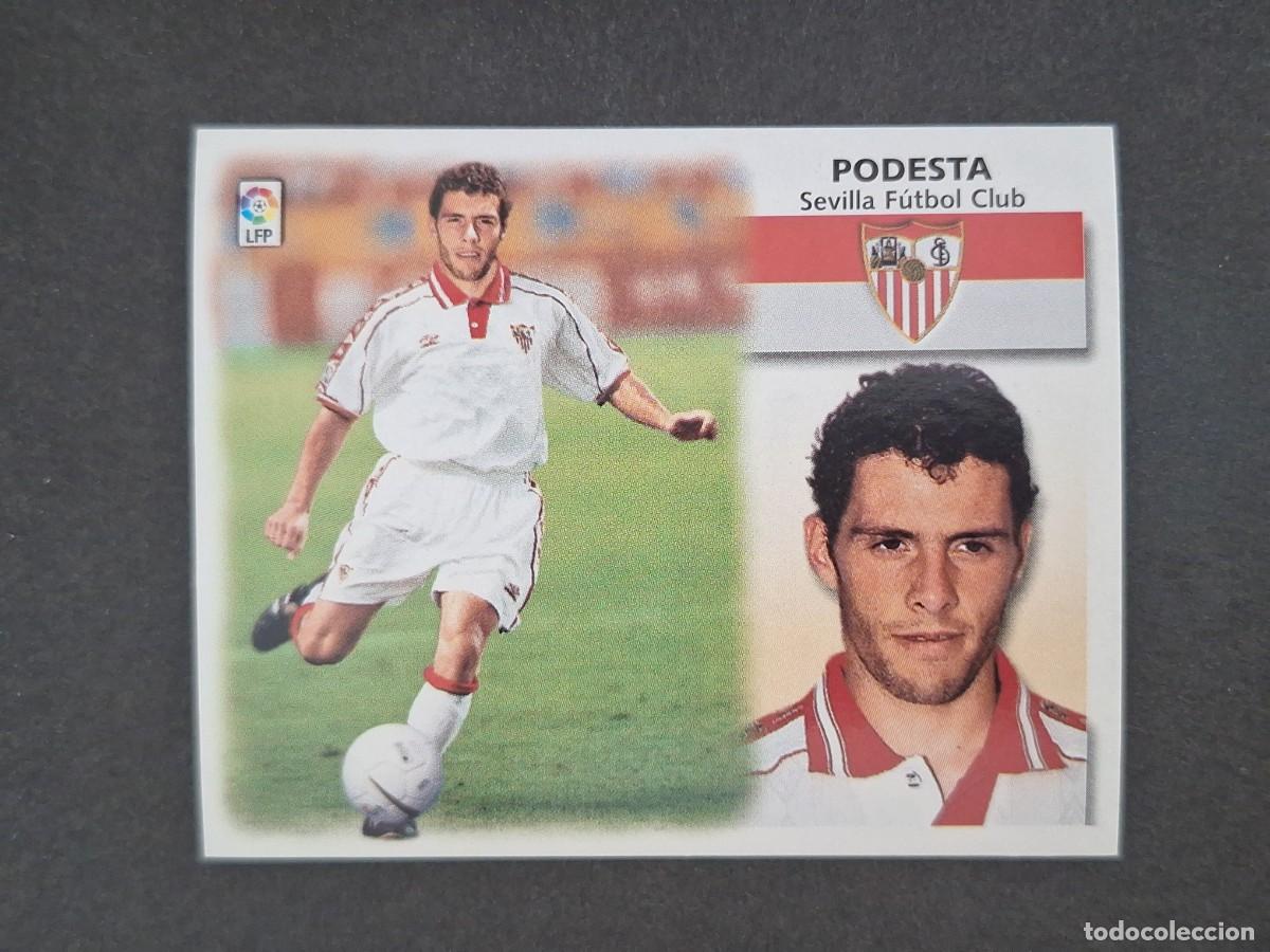 Cromos de f&uacute;tbol: L5 PODESTA SEVILLA F. C. FICHAJE 34 LIGA ESTE 1999 2000 99 00 NUNCA PEGADO SIN PEGAR