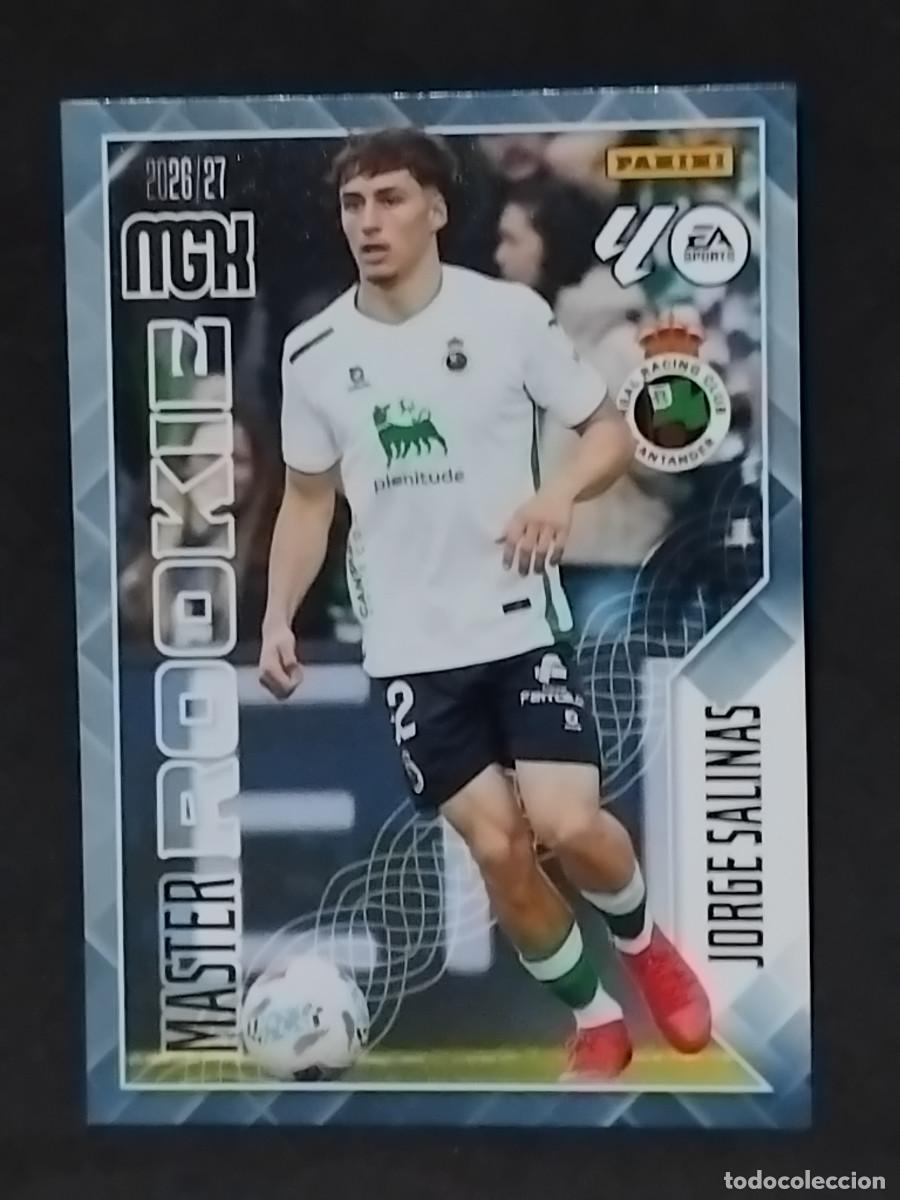 Fu&szlig;ball-Sticker: JORGE SALINAS MASTER ROOKIE 414 RACING SANTADER LALIGA PANINI MGK MEGACRACKS 2026-27 2026 2027 MEGA