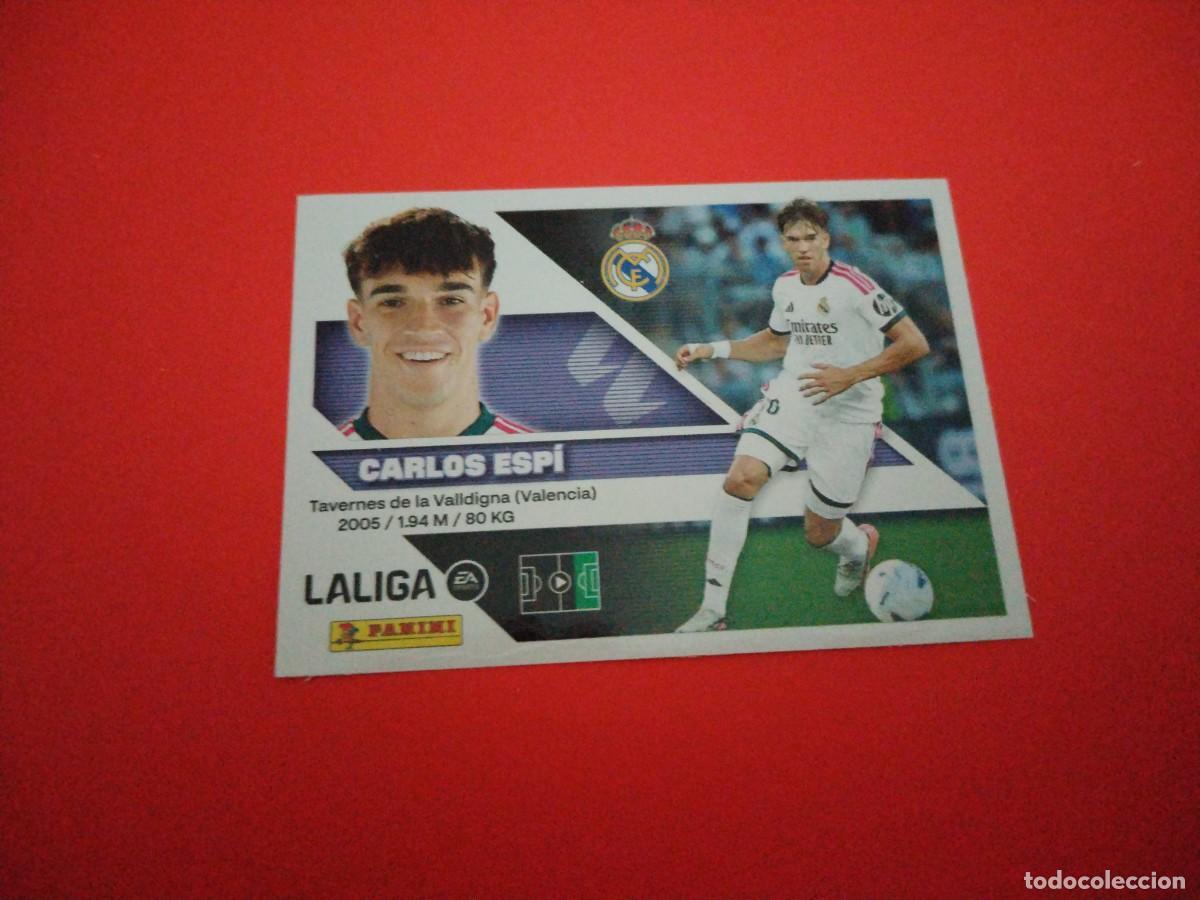 Cromos de f&uacute;tbol: ESTE 2026 2027 COLOCA 17 BIS CARLOS ESPI DEL REAL MADRID