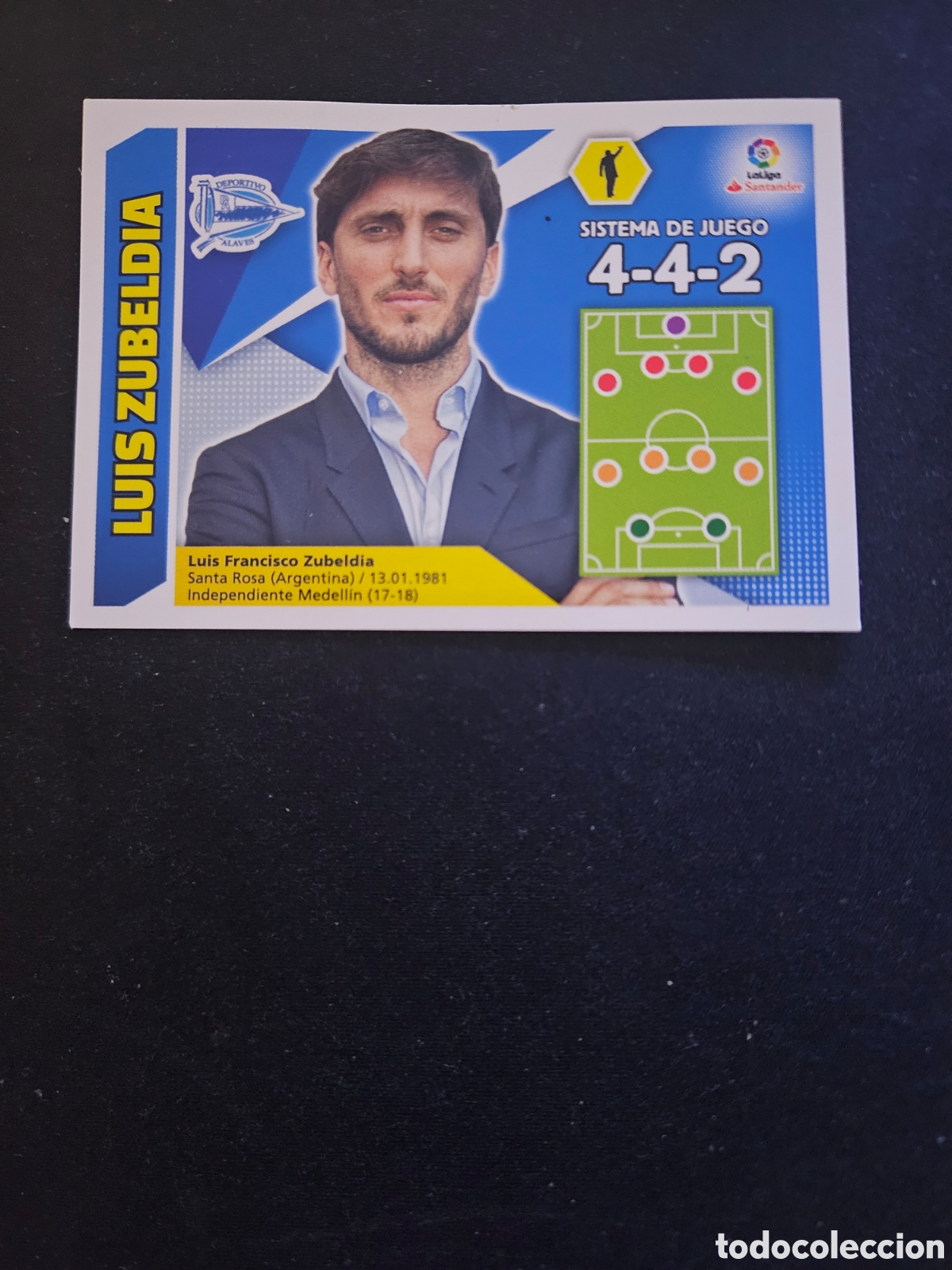 Cromos de f&uacute;tbol: LUIS ZUBELDIA N&ordm; 2 ENTRENADOR DEPORTIVO ALAV&Eacute;S &ndash; LIGA ESTE 2017-18 PANINI