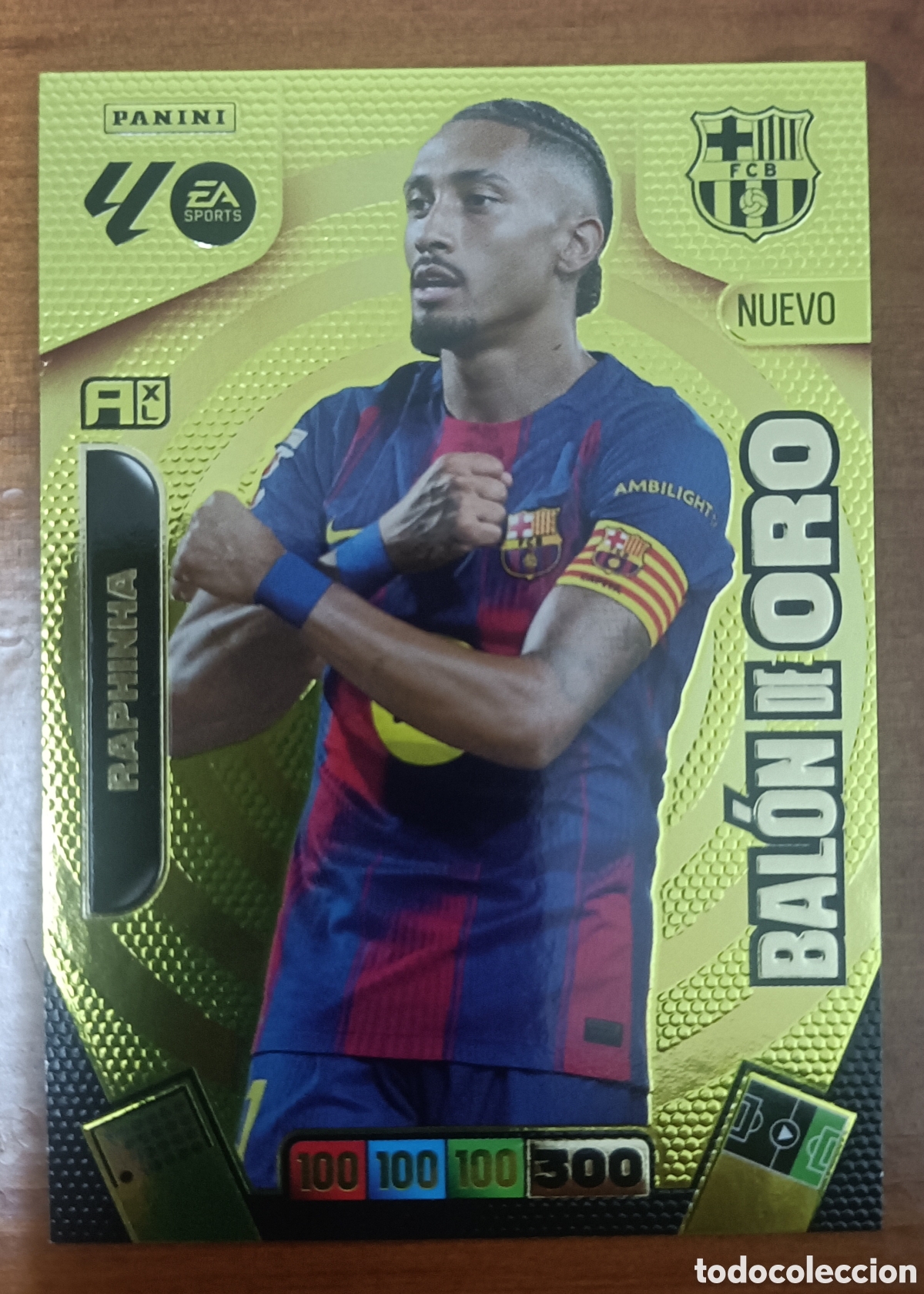 Cromos de f&uacute;tbol: Raphinha FC Barcelona Bal&oacute;n de Oro Adrenalyn 25/26