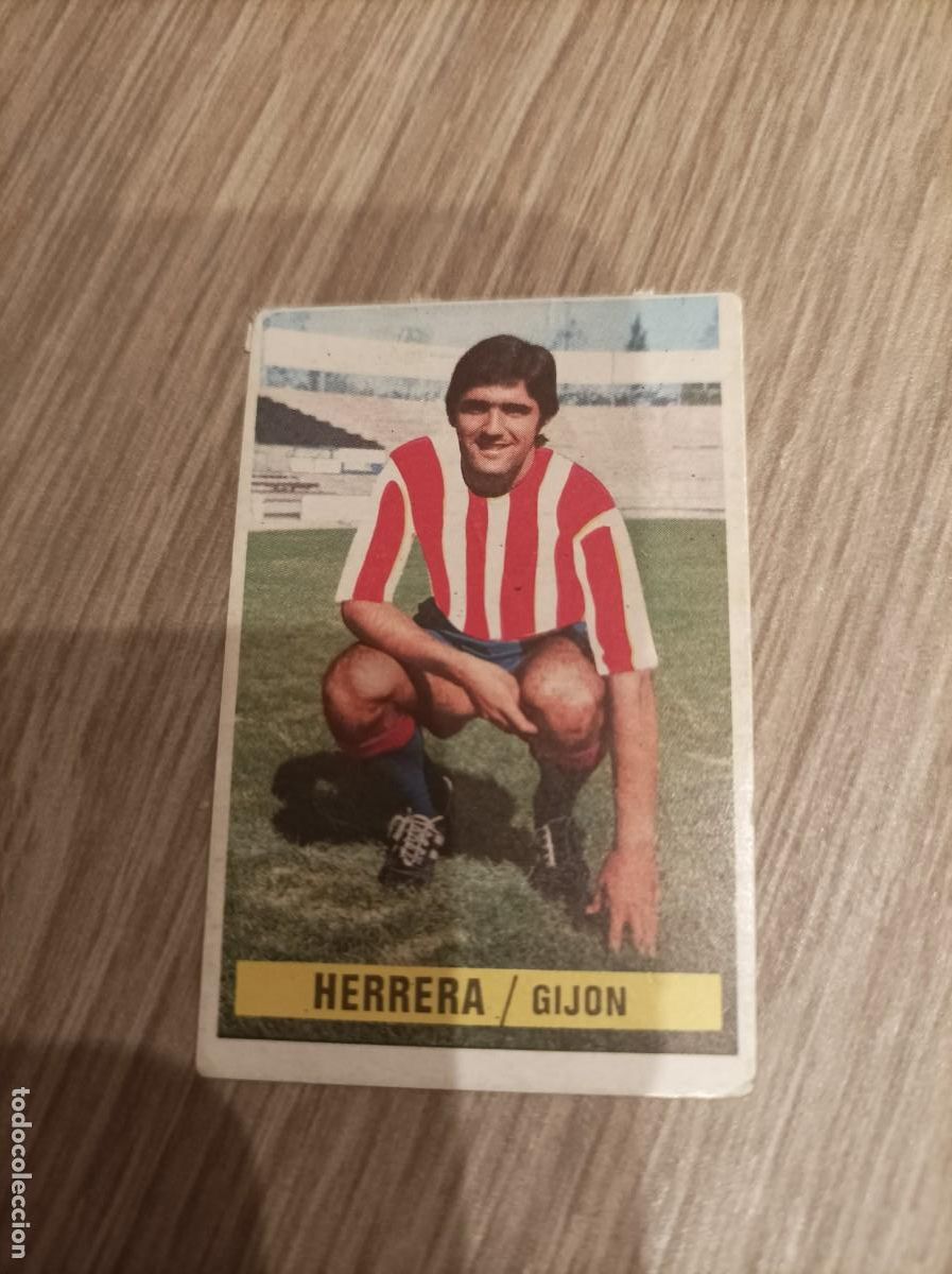 Cromos de f&uacute;tbol: COLOCA ESTE 1974 1975 74 75 - HERRERA (SPORTING DE GIJON) - DESPEGADO