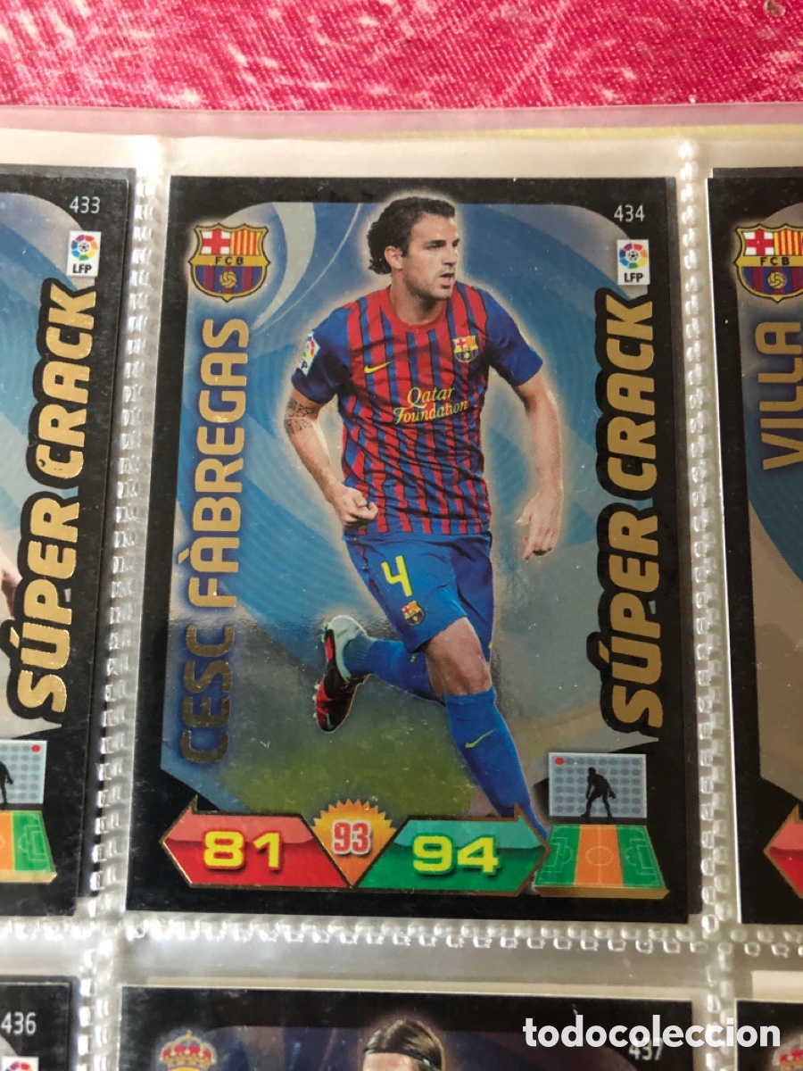 Cromos de f&uacute;tbol: cromo adrenalyn 2011 - 2012 11 - 12 supercrack 434 cesc fabregas