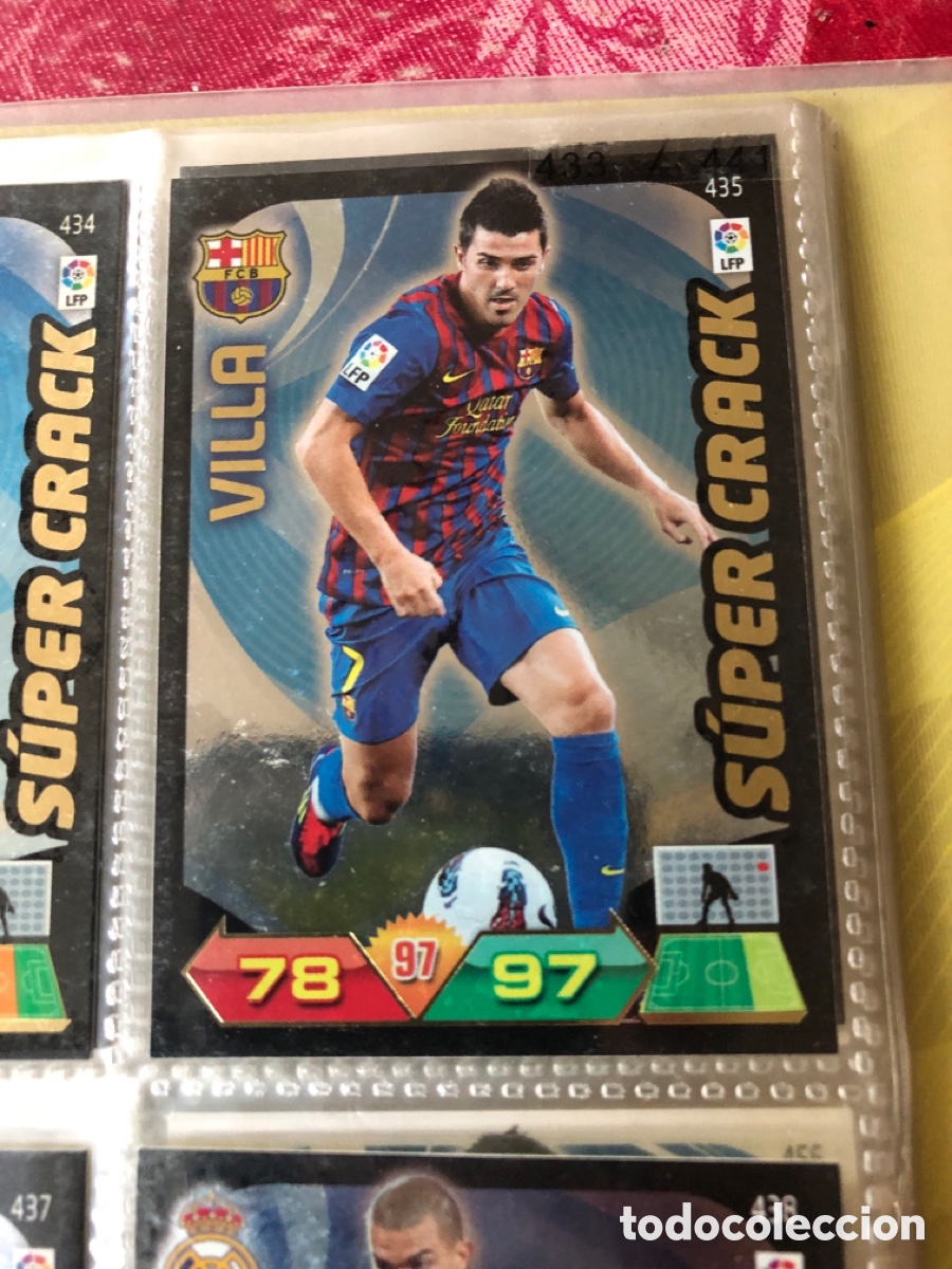 Cromos de f&uacute;tbol: ADRENALYN XL 2011-2012 N&ordm;435 VILLA (BARCELONA) SUPERCRACK LIGA 11 12 CROMOS