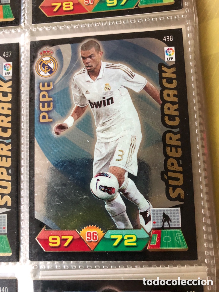 Cromos de f&uacute;tbol: PEPE REAL MADRID N&ordm; 438 SUPERCRACK ADRENALYN 2011 2012 PANINI XL 11 12 CROMO FUTBOL