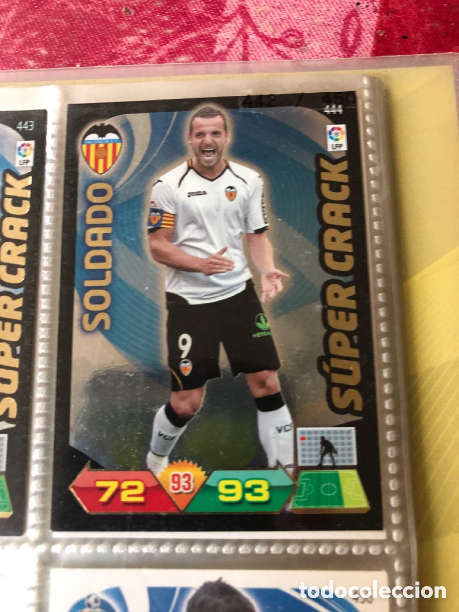 Cromos de f&uacute;tbol: ADRENALYN XL 2011-2012 N&ordm;444 SOLDADO (VALENCIA) SUPERCRACK LIGA 11 12 CROMOS