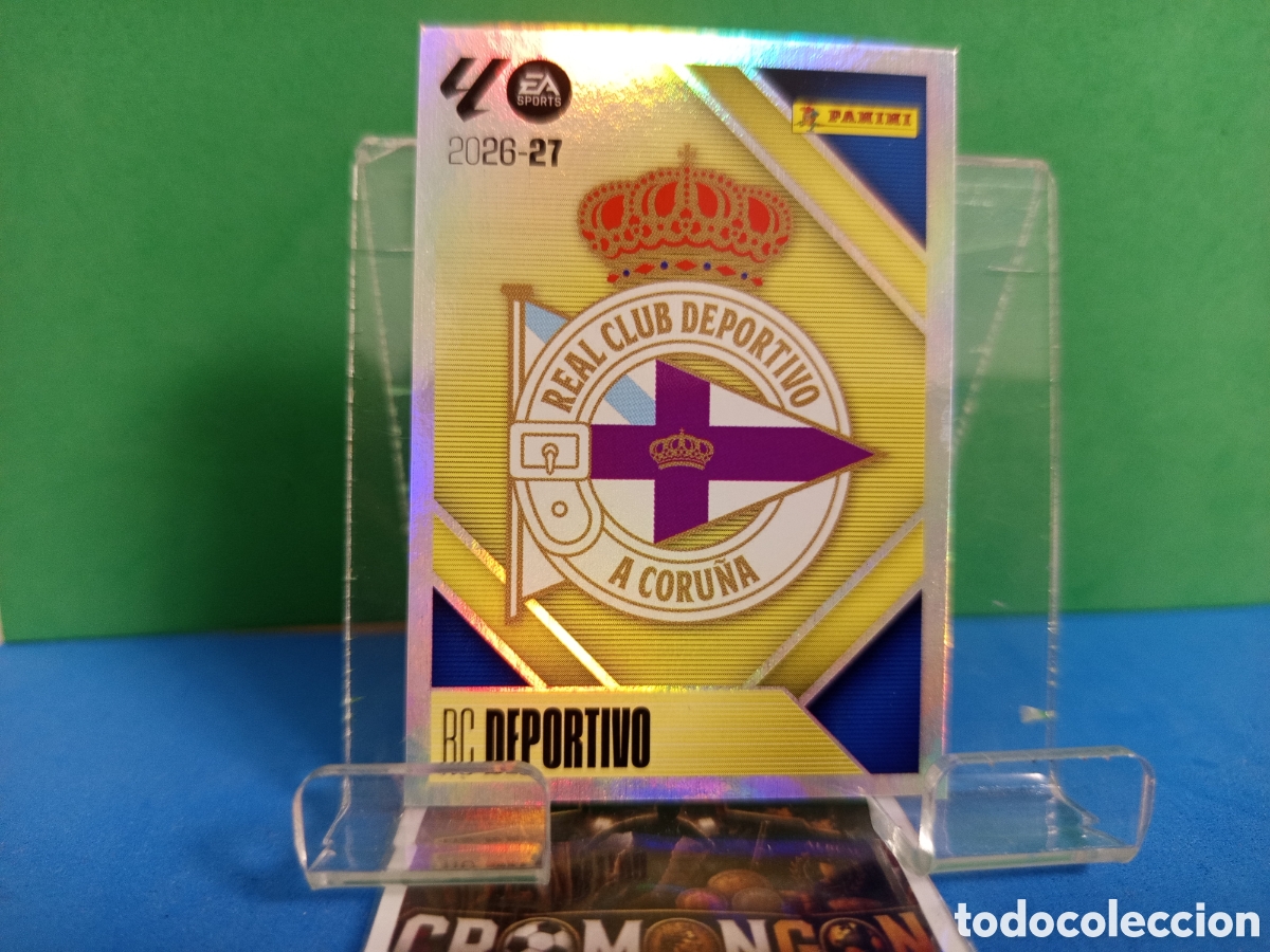 Cromos de f&uacute;tbol: ❇️ CROMO ⚽ 1.- ESCUDO (DEPORTIVO CORU&Ntilde;A) - COLECCIONES ESTE 2026/27 (PANINI) ❇️