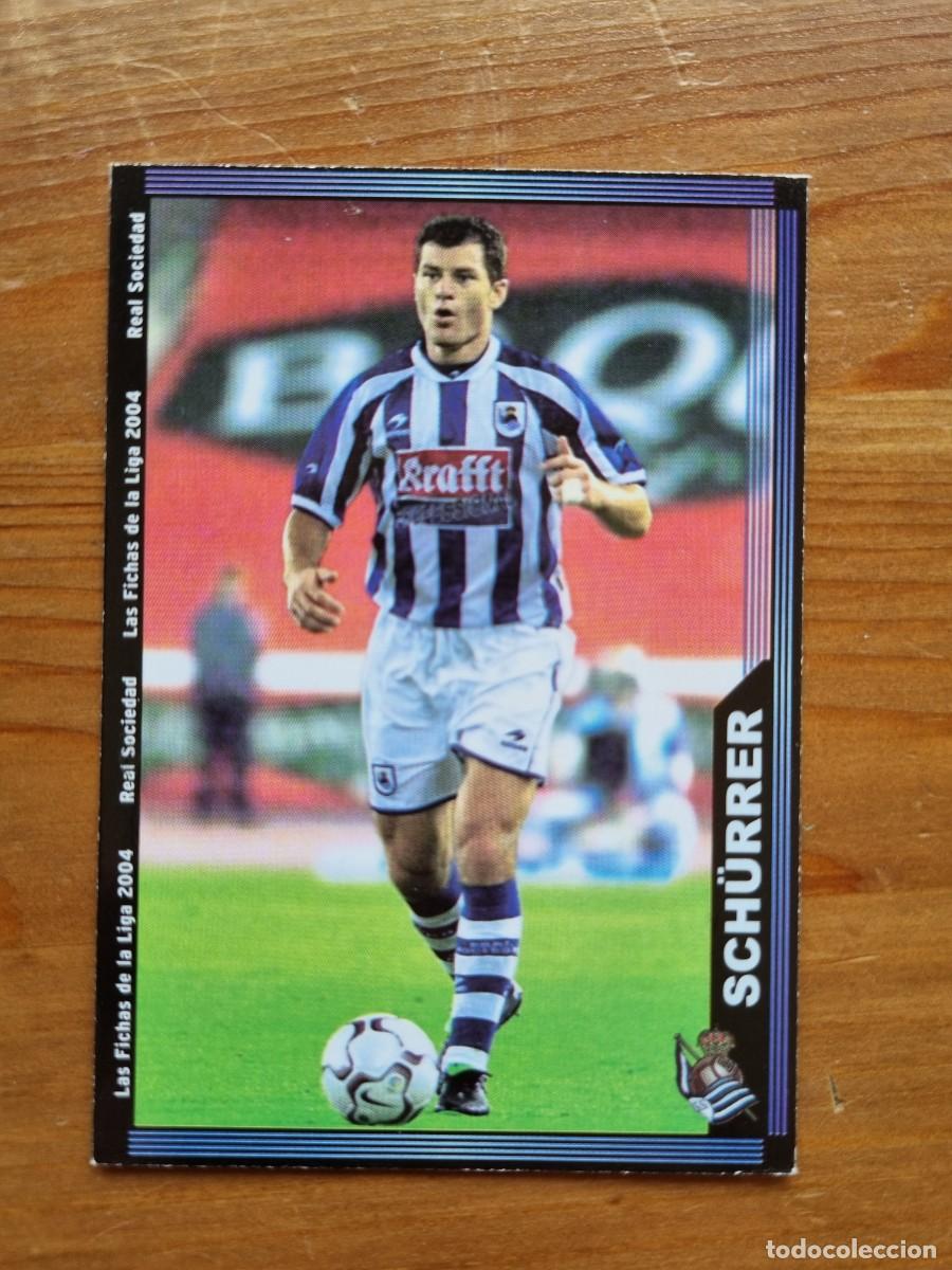 Fu&szlig;ball-Sticker: 34 SCH&Uuml;RRER (Real Sociedad). Las Fichas de la Liga 2003 2004 03 04 (Mundicromo)