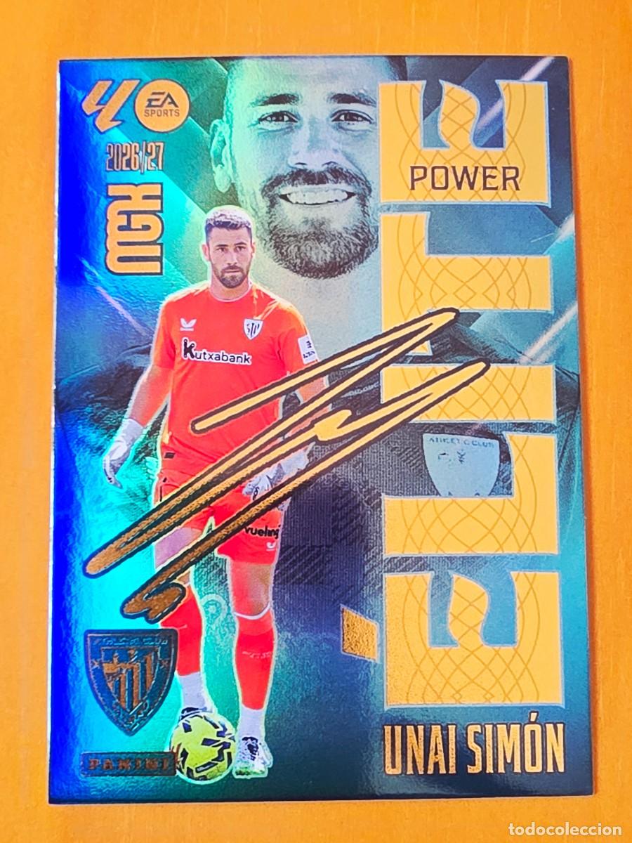 Cromos de f&uacute;tbol: 17P Unai Sim&oacute;n, Athletic Club de Bilbao &Eacute;lite Power aut&oacute;grafo, Panini Megacracks MGK 2026 2027 26 27