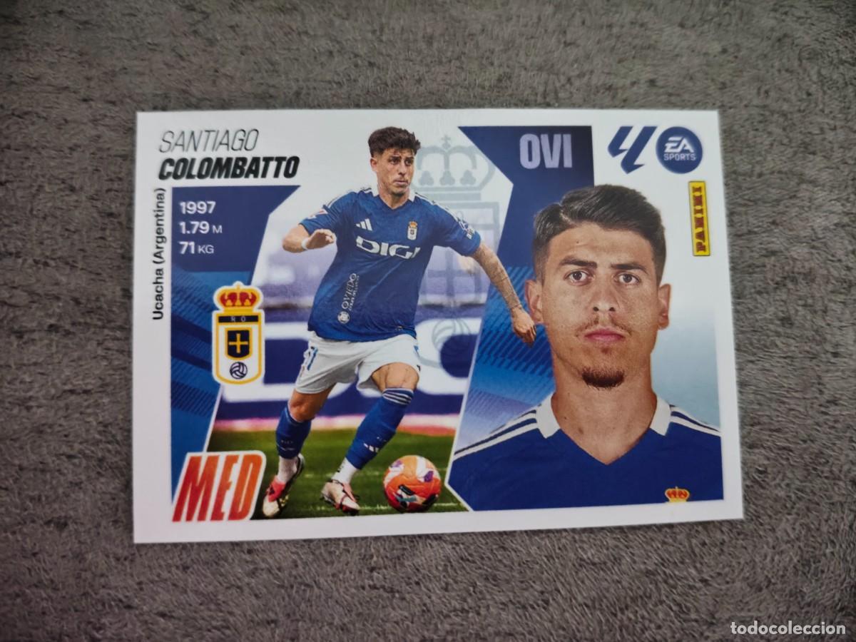 Figurine di Calcio: Cromo 11 SANTIAGO COLOMBATTO REAL OVIEDO. Colecci&oacute;n LALIGA F&uacute;tbol 2025-2026 PANINI Nuevo