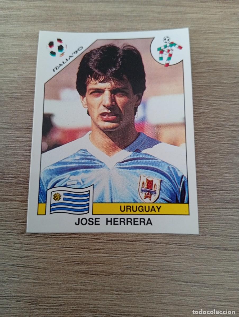 Cromos de f&uacute;tbol: JOSE HERRERA 367 URUGUAY PANINI ITALIA 1990 90 SIN PEGAR NUNCA PEGADO
