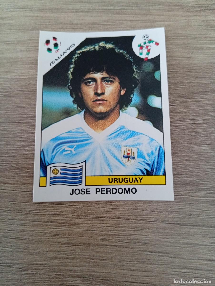 Cromos de f&uacute;tbol: JOSE PERDOMO 372 URUGUAY PANINI ITALIA 1990 90 SIN PEGAR NUNCA PEGADO