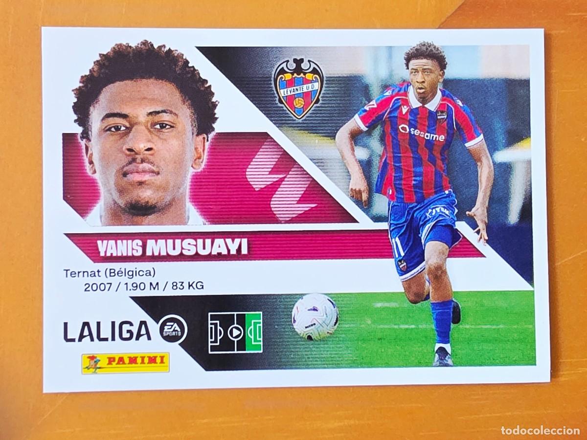 Cromos de f&uacute;tbol: 20 BIS Yanis Musuayi, Coloca, Levante UD, Panini Ediciones Liga Este 2026 2027 sin pegar