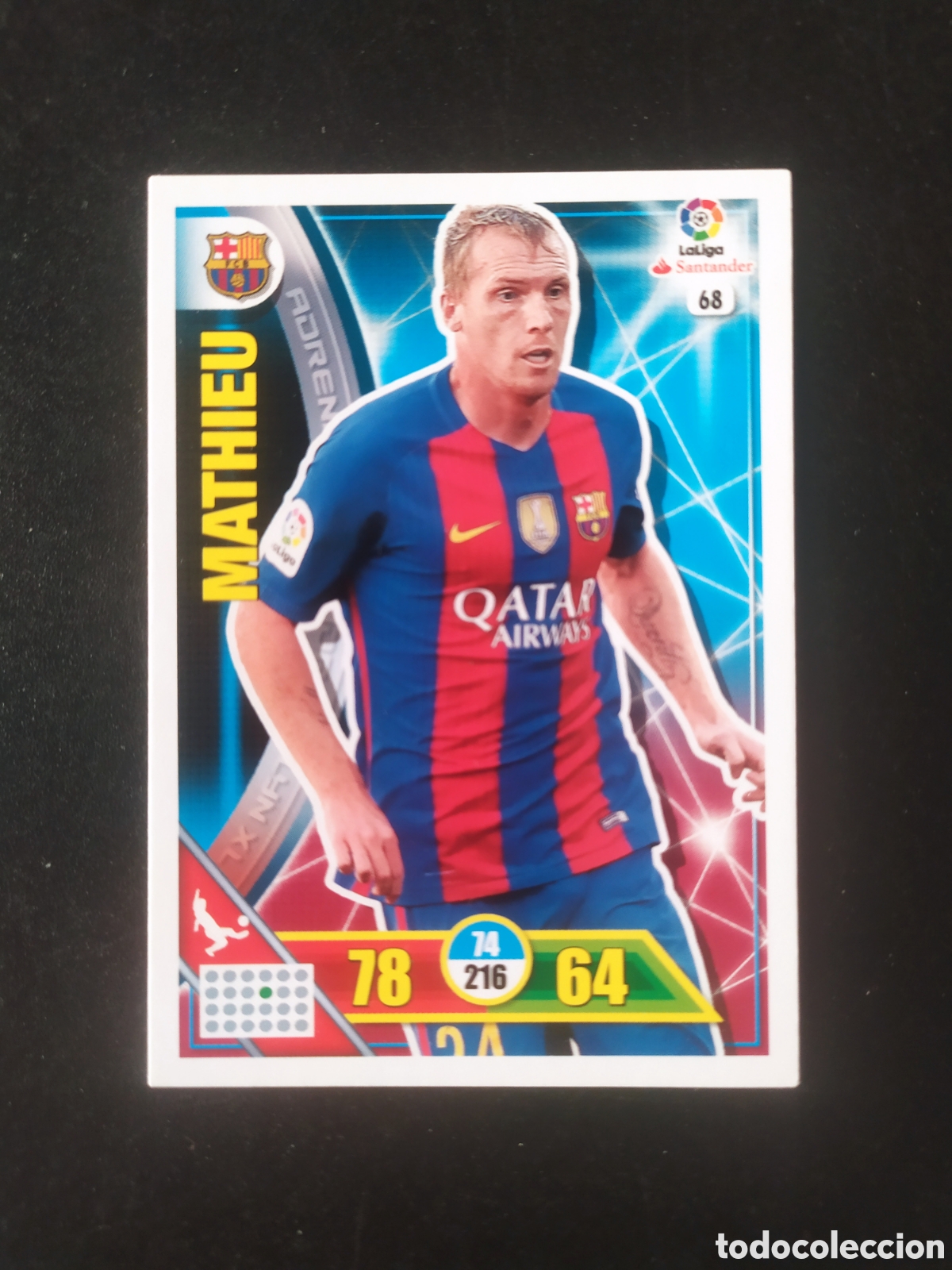 Cromos de Futebol: Adrenalyn 2016 2017 16 17 panini Mathieu n&deg; 68 Barcelona