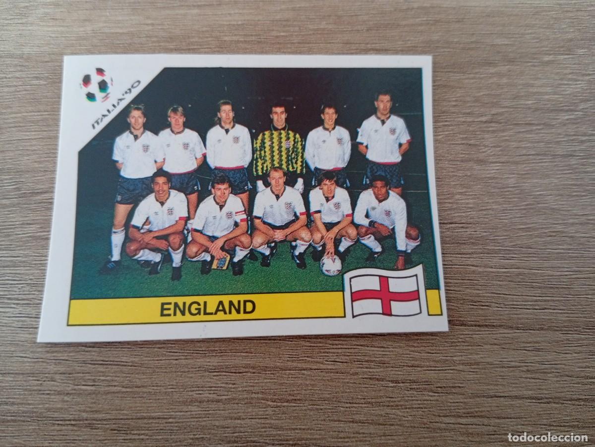 Cromos de f&uacute;tbol: ALINEACION INGLATERRA 385 PANINI ITALIA 1990 90 SIN PEGAR NUNCA PEGADO