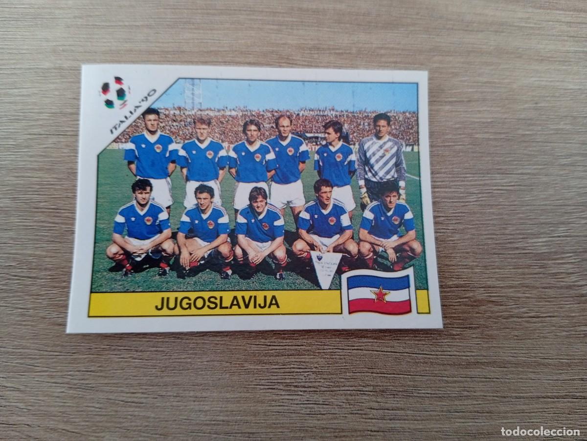 Fu&szlig;ball-Sticker: ALINEACION JUGOSLAVIA 270 PANINI ITALIA 1990 90 SIN PEGAR NUNCA PEGADO