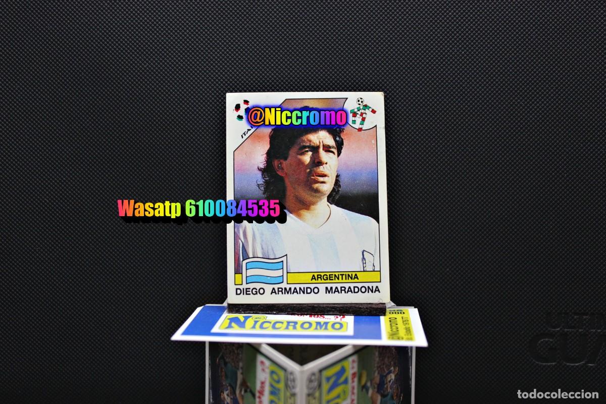 Cromos de f&uacute;tbol: maradona italia 90 ed panini mundial nuevo sin pegar liga futbol FIFA WORLD CUP 1990 + en niccromo