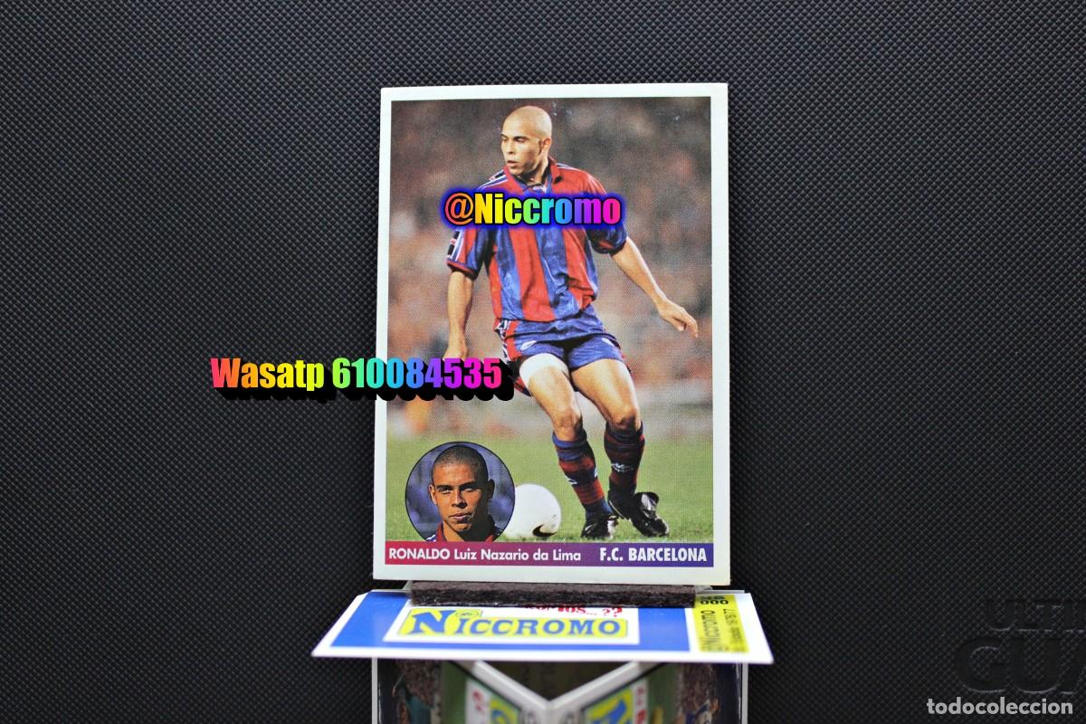 Cromos de f&uacute;tbol: ronaldo barcelona equipos europa 96 97 nuevo sin pegar liga futbol + en niccromo