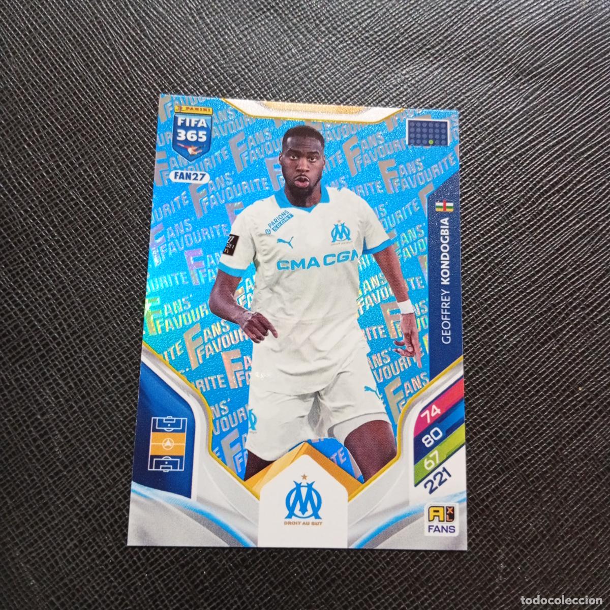 Cromos de f&uacute;tbol: FAN27 KONDOGBIA MARSELLA ADRENALYN 2025 2026 FIFA 365 CROMO FUTBOL 25 26 - A215 PG58 AZUL