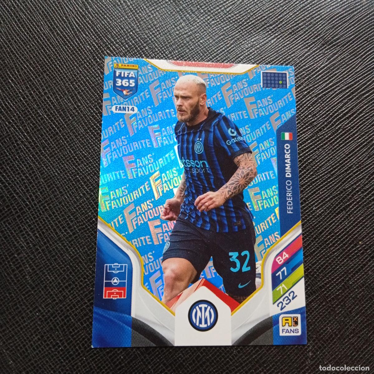 Cromos de f&uacute;tbol: FAN14 DIMARCO INTER MILAN ADRENALYN 2025 2026 FIFA 365 CROMO FUTBOL 25 26 - A215 PG59 AZUL