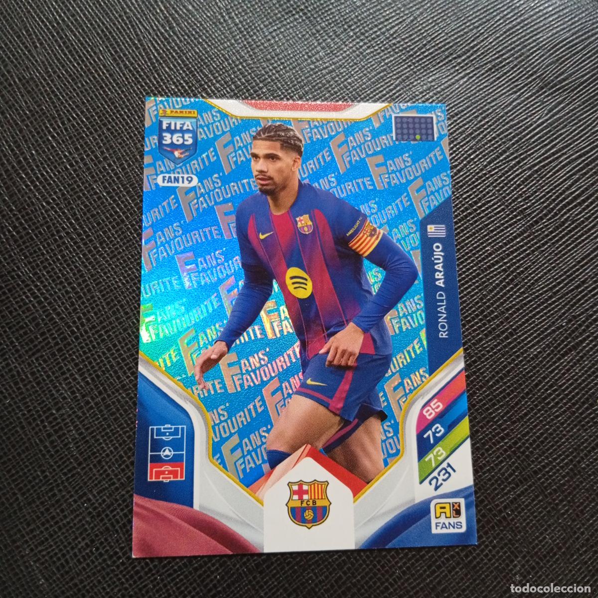 Cromos de f&uacute;tbol: FAN19 ARAUJO BARCELONA ADRENALYN 2025 2026 FIFA 365 CROMO FUTBOL 25 26 - A215 PG59 AZUL