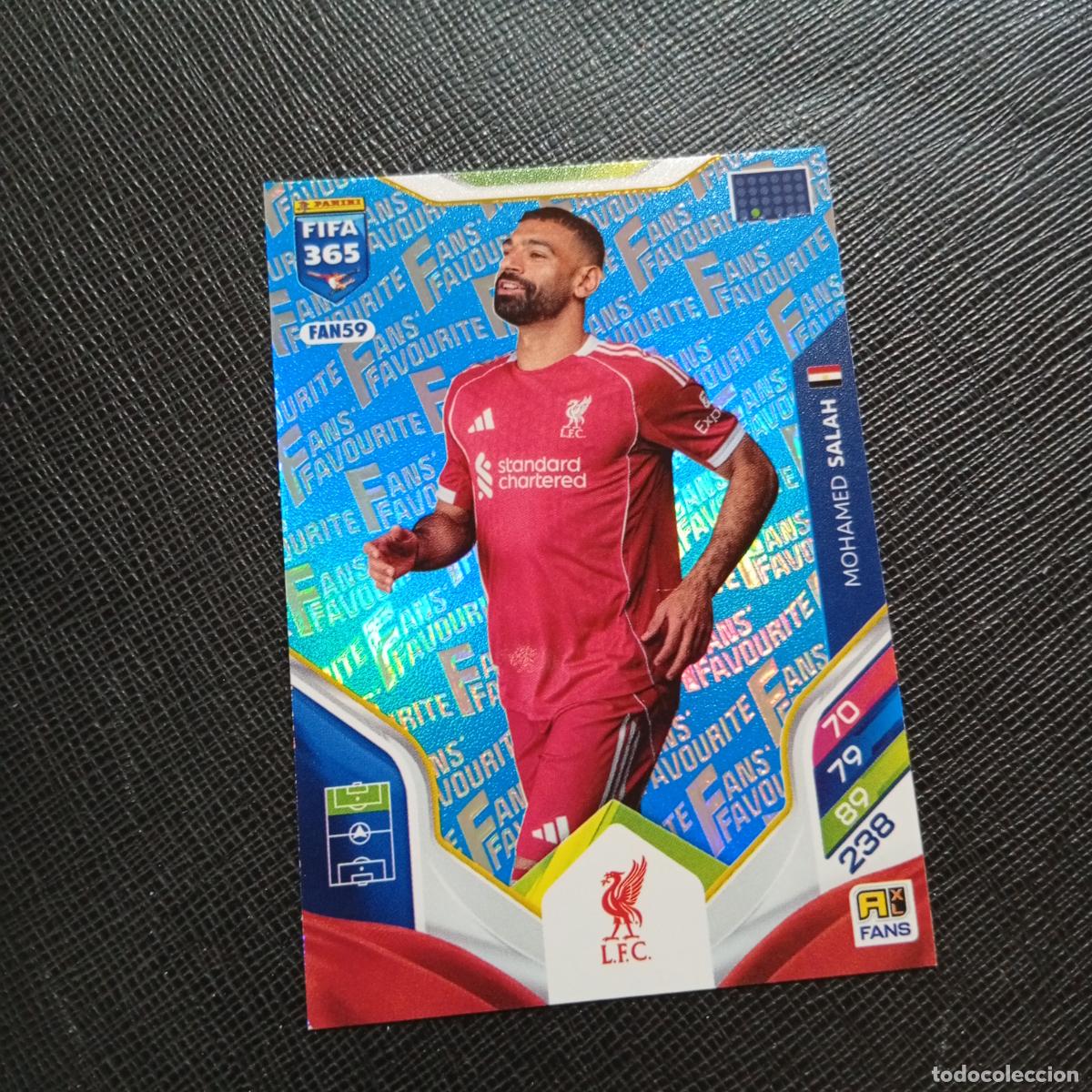 Cromos de f&uacute;tbol: FAN59 SALAH LIVERPOOL ADRENALYN 2025 2026 FIFA 365 CROMO FUTBOL 25 26 - A215 PG59 AZUL