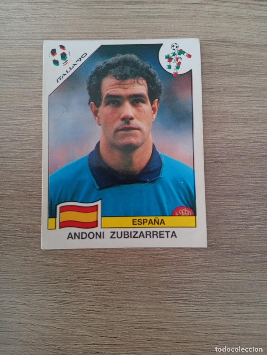 Football Stickers: ANDONI ZUBIZARRETA 345 ESPA&Ntilde;A PANINI ITALIA 1990 90 SIN PEGAR NUNCA PEGADO