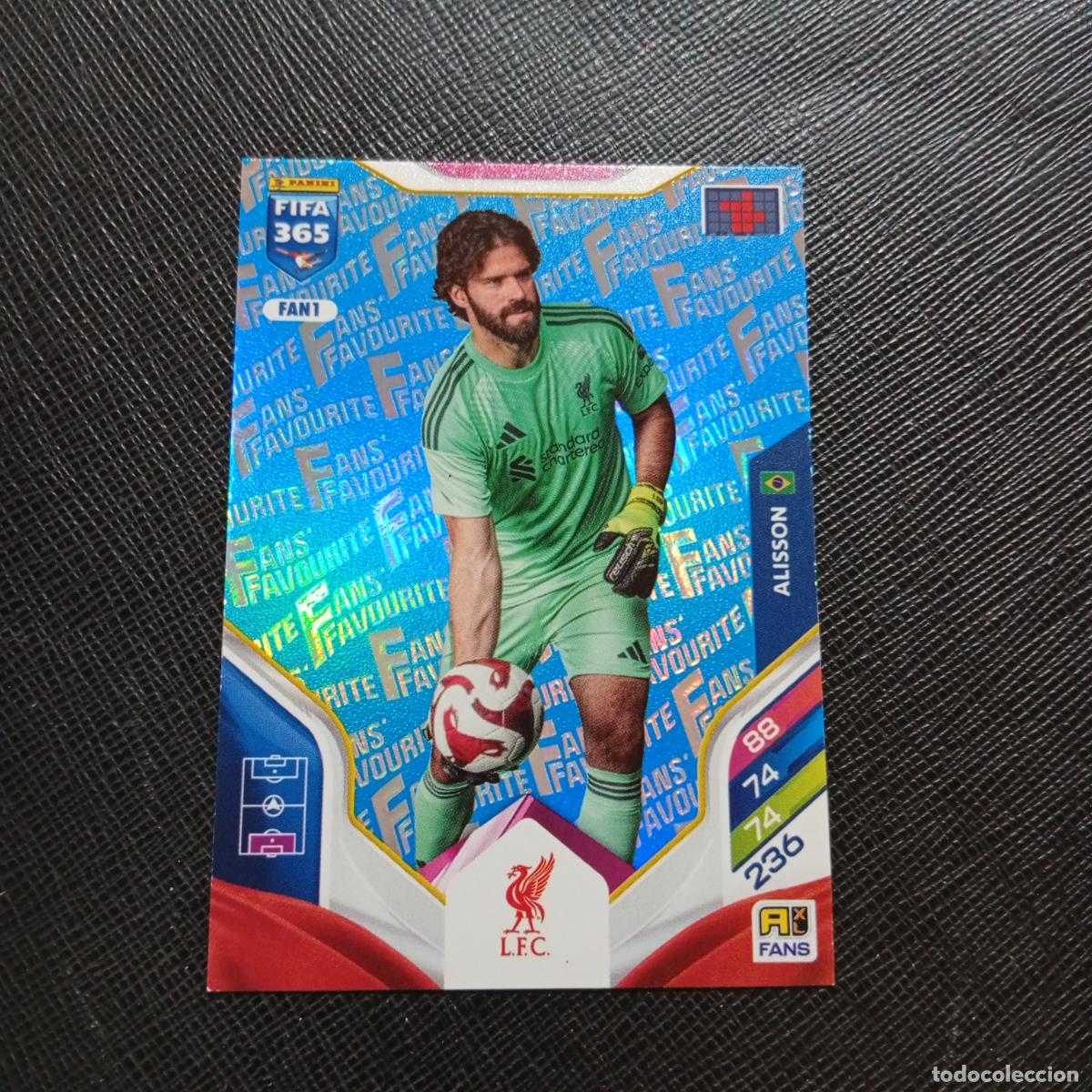 Football Stickers: FAN1 ALISSON LIVERPOOL ADRENALYN 2025 2026 FIFA 365 CROMO FUTBOL 25 26 - A215 PG61 AZUL