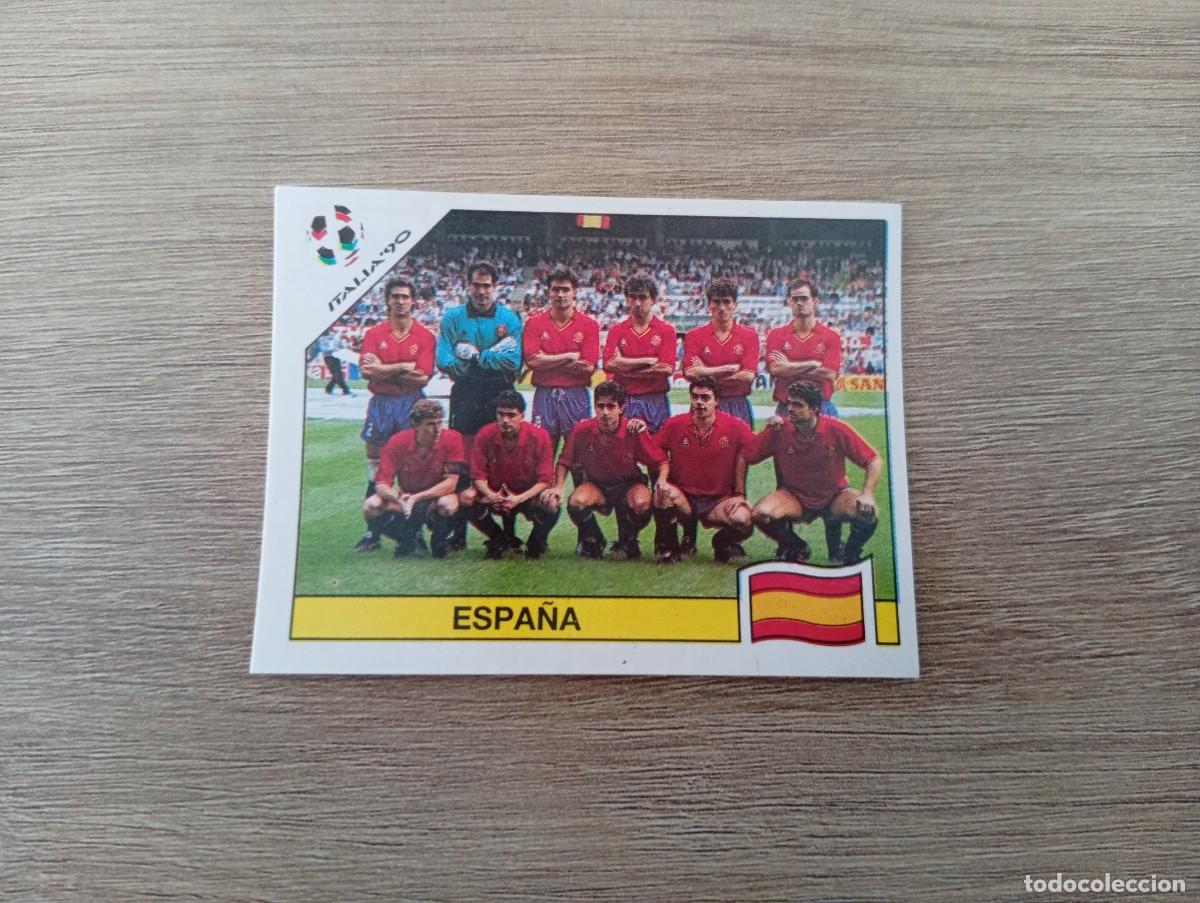 Fu&szlig;ball-Sticker: ALINEACION ESPA&Ntilde;A 347 PANINI ITALIA 1990 90 SIN PEGAR NUNCA PEGADO