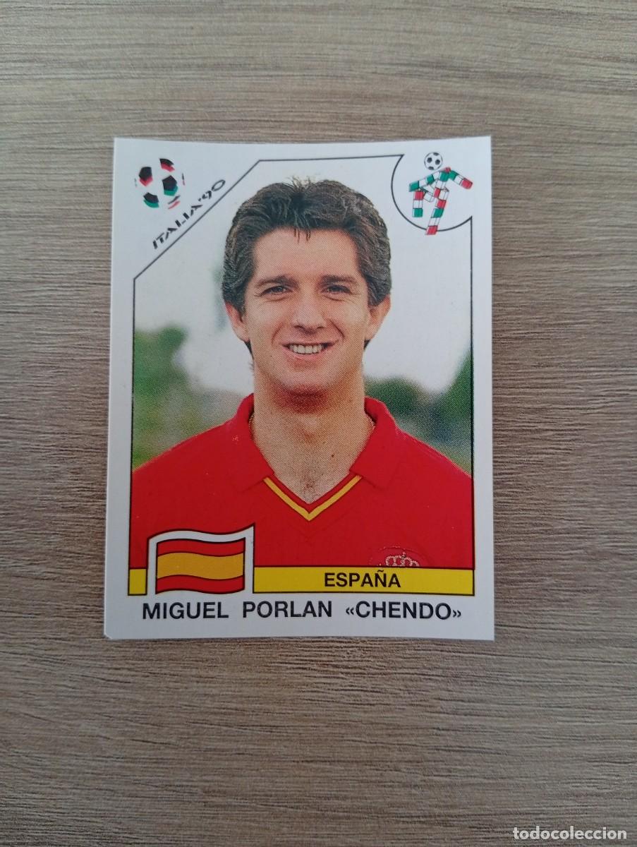 Football Stickers: MIGUEL PORLAN CHENDO 348 ESPA&Ntilde;A PANINI ITALIA 1990 90 SIN PEGAR NUNCA PEGADO