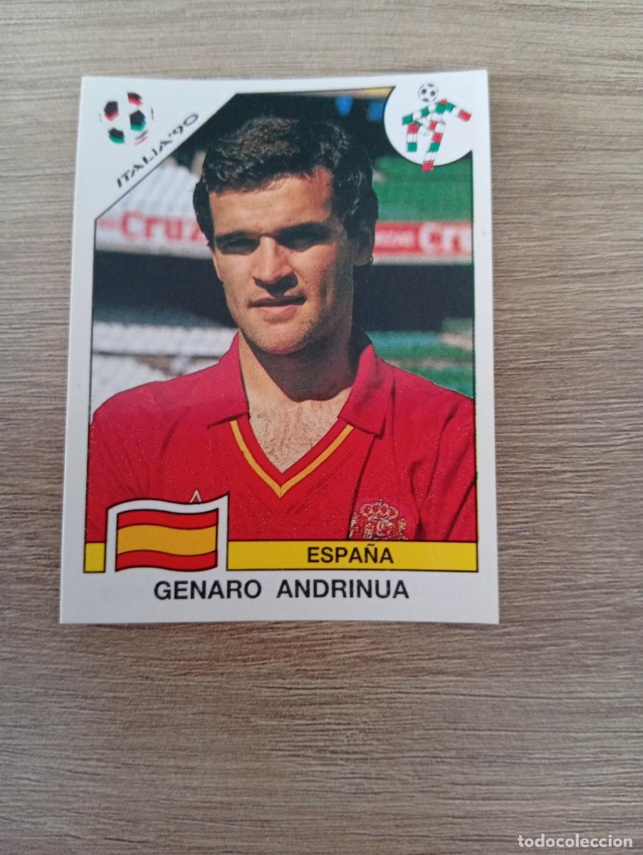 Football Stickers: GENARO ANDRINUA 349 ESPA&Ntilde;A PANINI ITALIA 1990 90 SIN PEGAR NUNCA PEGADO