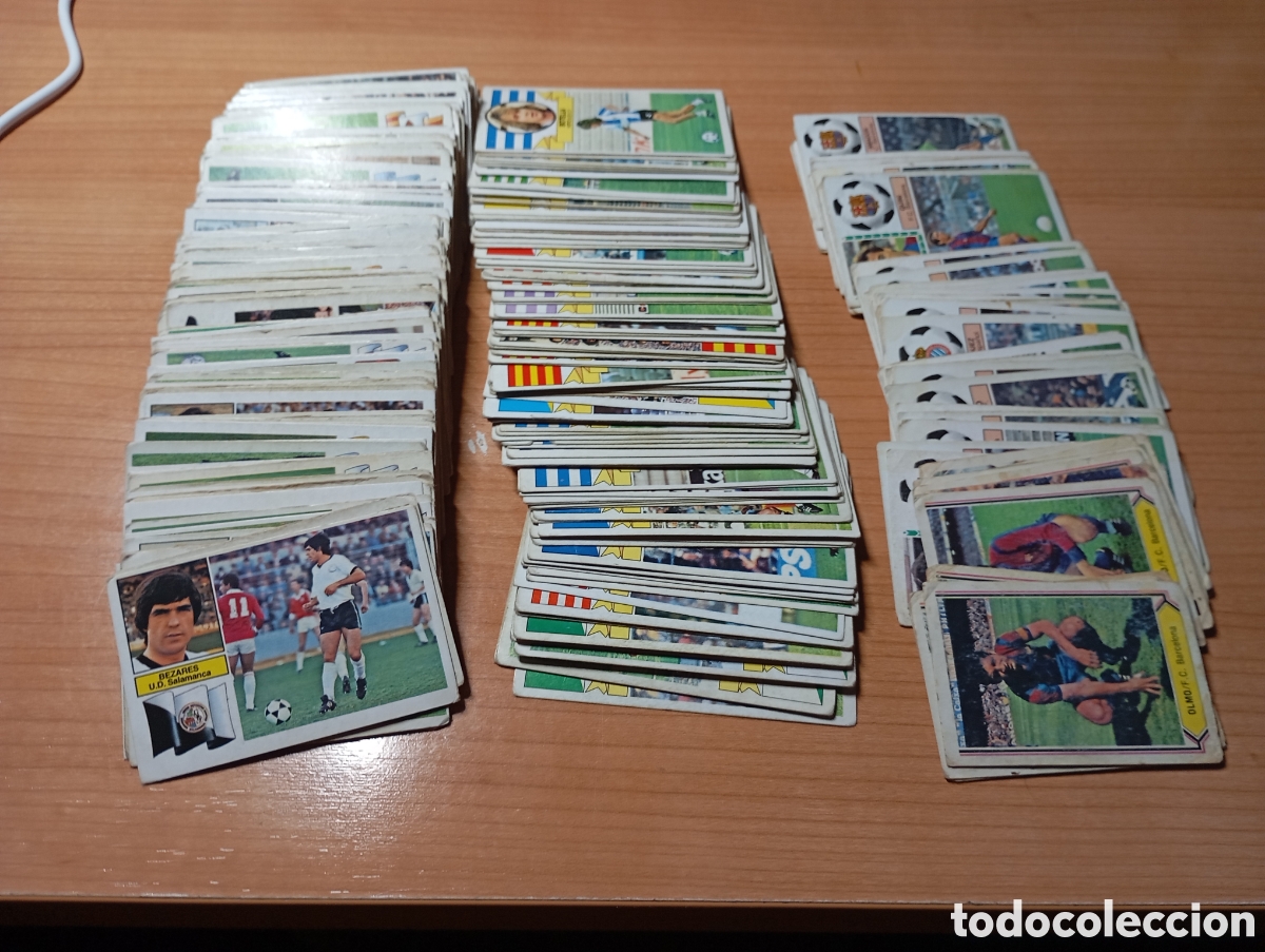 Football Stickers: Lote de cromos futbol 80's sin pegar 336 cromos.
