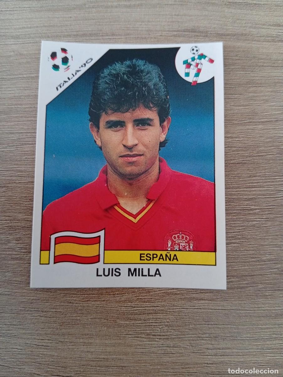Cromos de f&uacute;tbol: LUIS MILLA 353 ESPA&Ntilde;A PANINI ITALIA 1990 90 SIN PEGAR NUNCA PEGADO