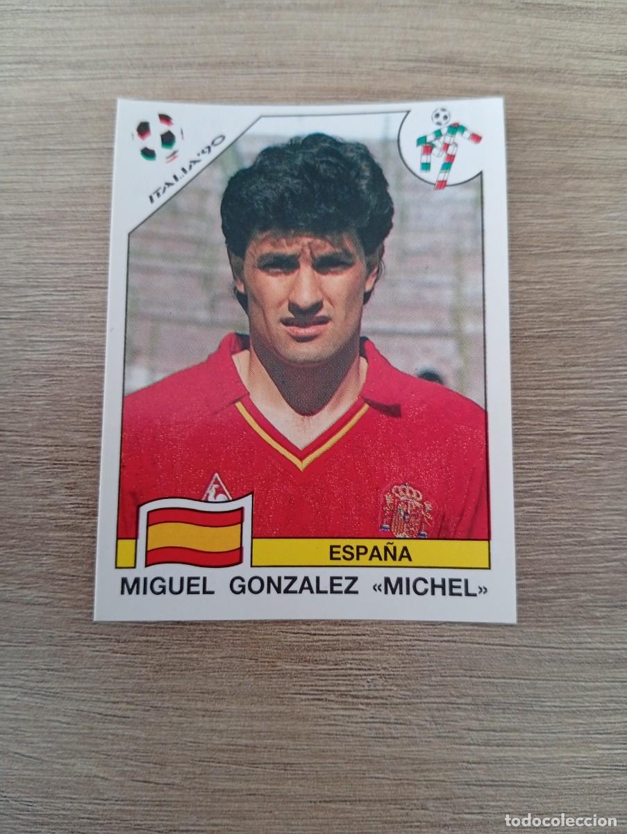 Cromos de f&uacute;tbol: MIGUEL GONZALEZ MICHEL 355 ESPA&Ntilde;A PANINI ITALIA 1990 90 SIN PEGAR NUNCA PEGADO