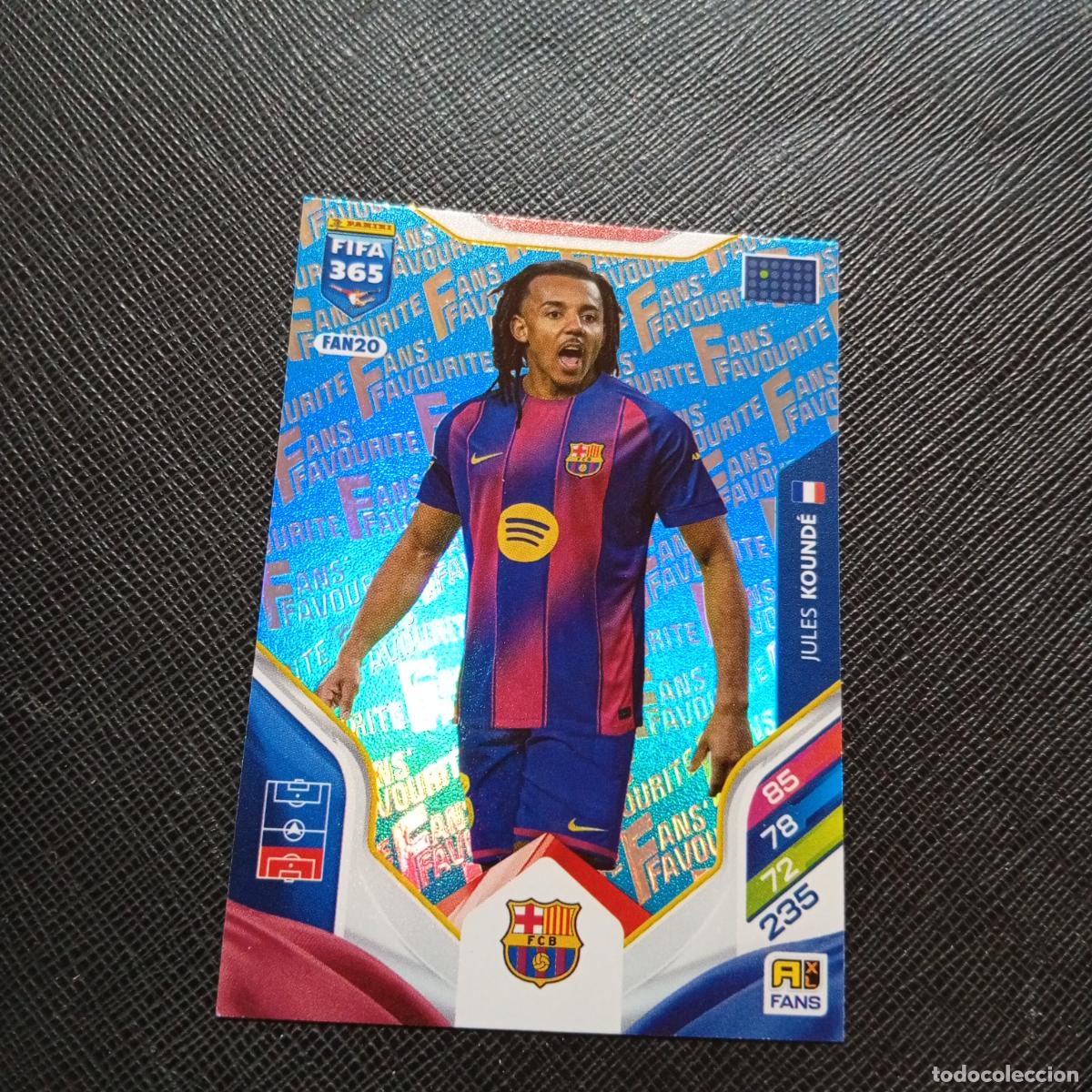 Cromos de f&uacute;tbol: FAN20 KOUNDE BARCELONA ADRENALYN 2025 2026 FIFA 365 CROMO FUTBOL 25 26 - A215 PG62 AZUL