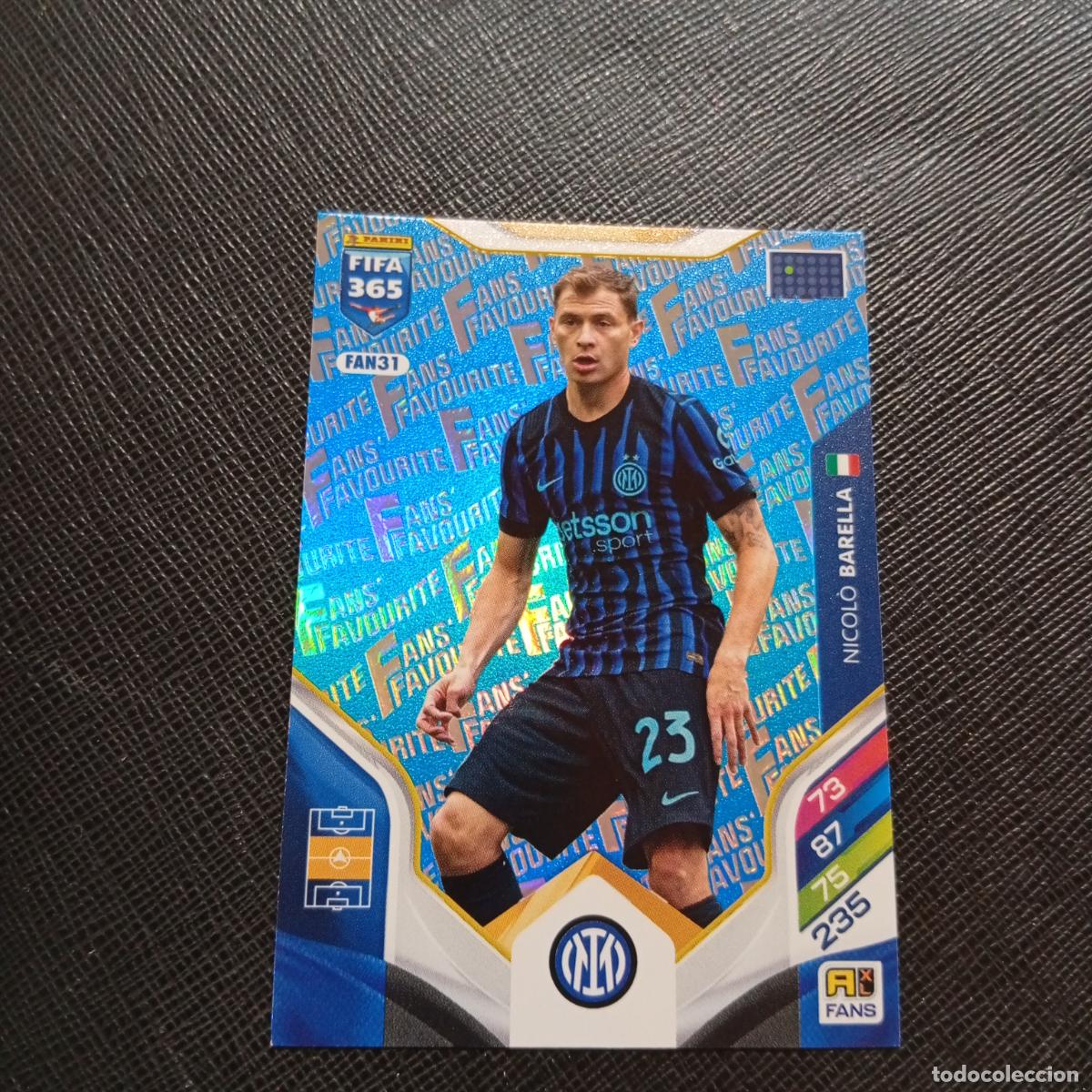 Cromos de f&uacute;tbol: FAN31 BARELLA INTER MILAN ADRENALYN 2025 2026 FIFA 365 CROMO FUTBOL 25 26 - A215 PG62 AZUL