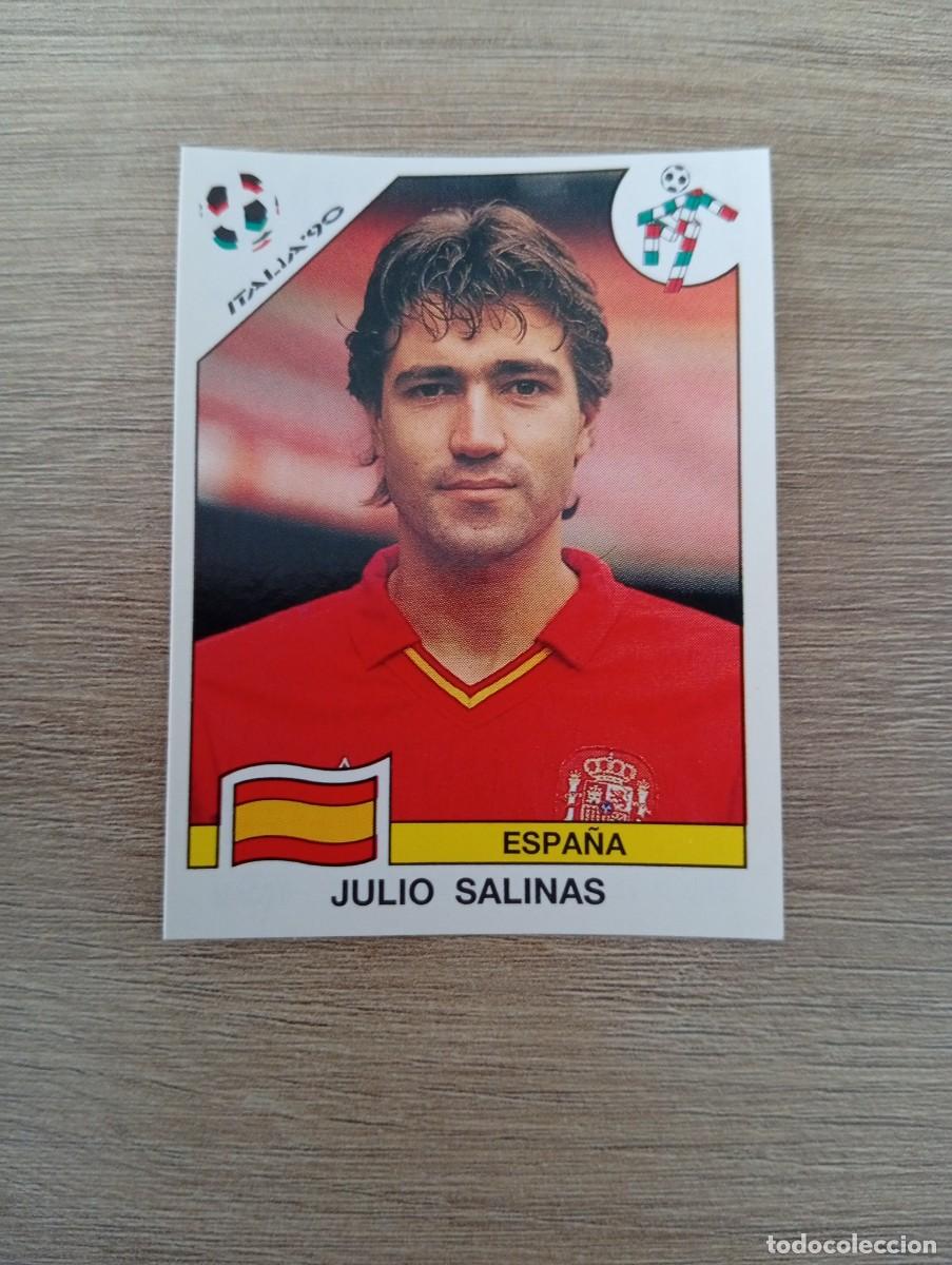 Cromos de f&uacute;tbol: JULIO SALINAS 361 ESPA&Ntilde;A PANINI ITALIA 1990 90 SIN PEGAR NUNCA PEGADO