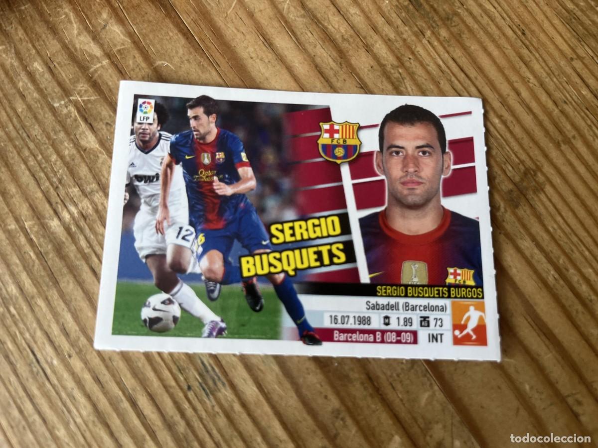 Cromos de f&uacute;tbol: CROMO SIN PEGAR NUNCA PEGADO ALBUM LIGA ESTE 13 14 2013 2014 BARCELONA # 9 SERGIO BUSQUETS