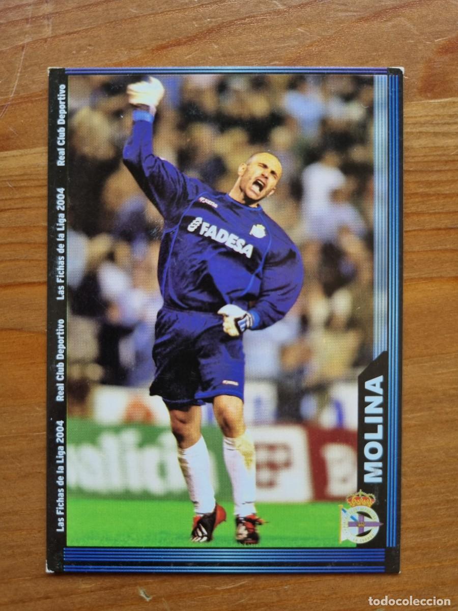 Cromos de f&uacute;tbol: 58 MOLINA (Deportivo La Coru&ntilde;a). Las Fichas de la Liga 2003 2004 03 04 (Mundicromo)