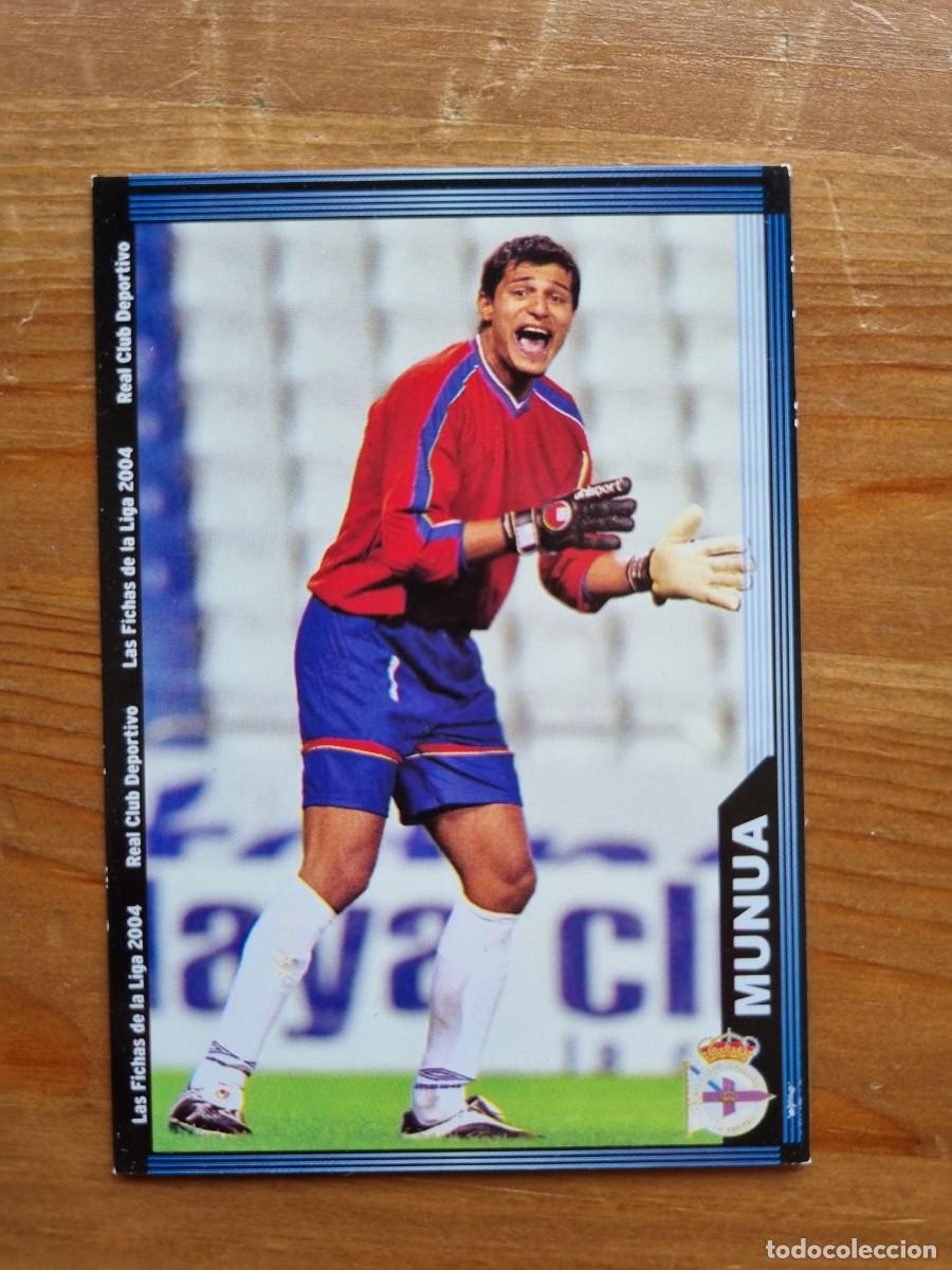 Football Stickers: 59 MUNUA (Deportivo La Coru&ntilde;a). Las Fichas de la Liga 2003 2004 03 04 (Mundicromo)