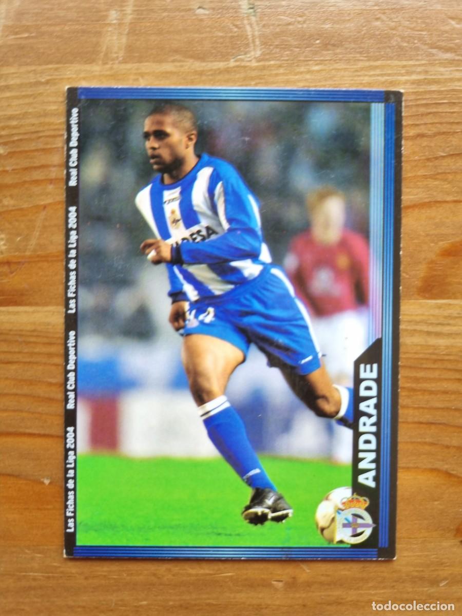 Football Stickers: 62 ANDRADE (Deportivo La Coru&ntilde;a). Las Fichas de la Liga 2003 2004 03 04 (Mundicromo)