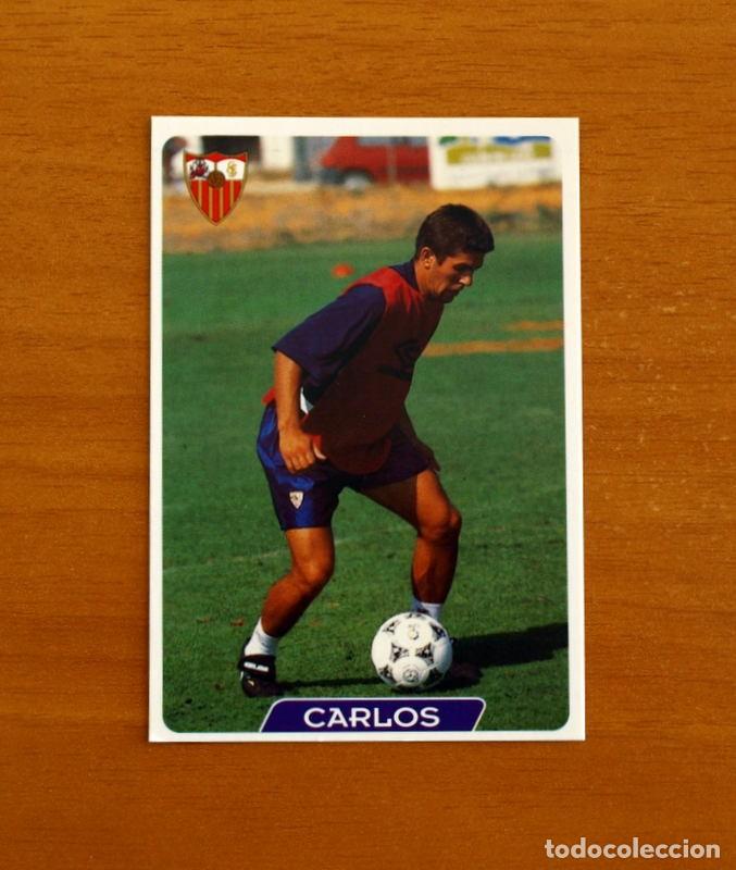 Football Stickers: Sevilla -N&ordm; 89 Carlos -UH-&Uacute;ltima Hora -Las Fichas la Liga 95-96-1995-1996 -Mundicromo