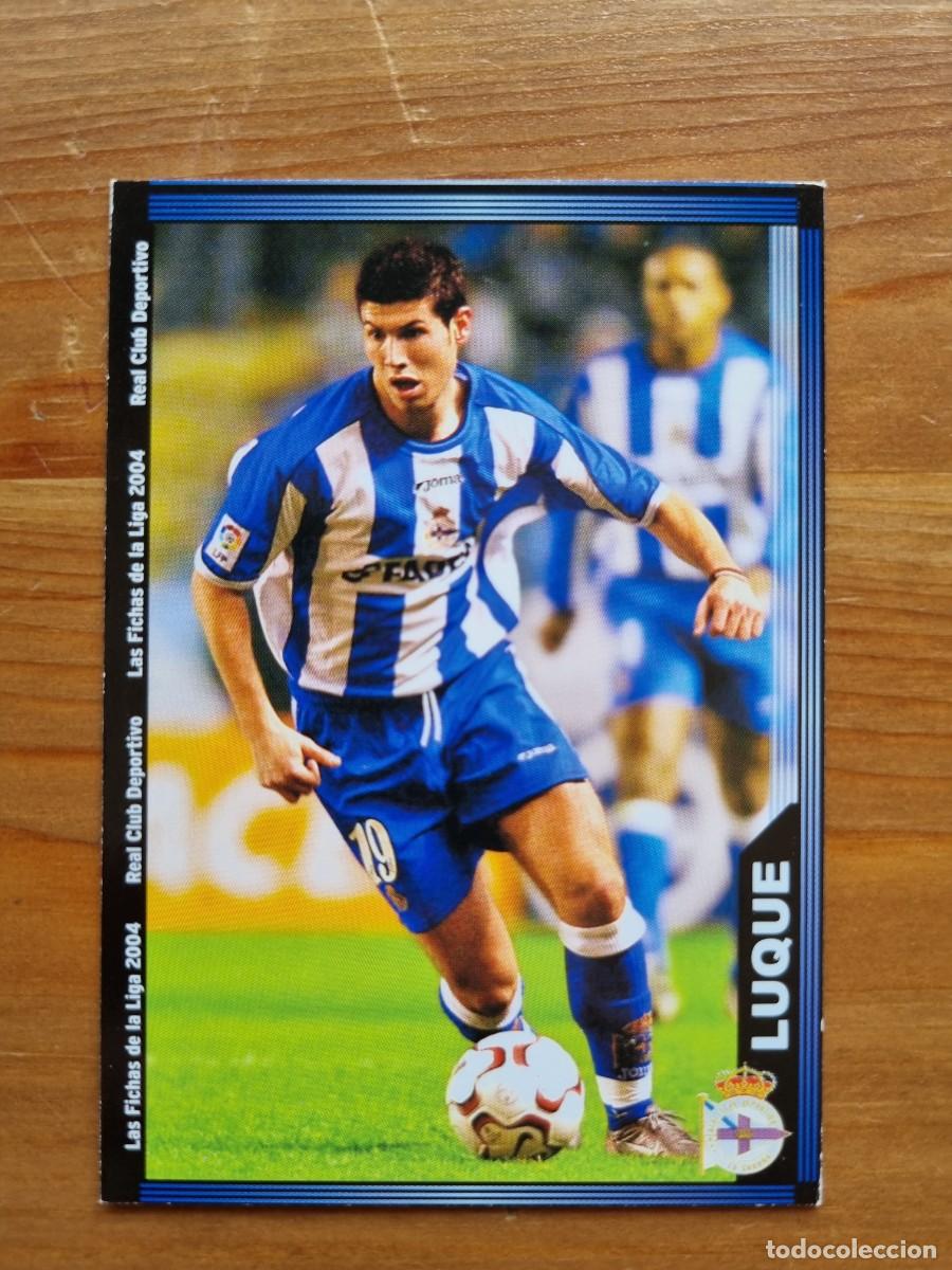 Cromos de f&uacute;tbol: 77 LUQUE (Deportivo La Coru&ntilde;a). Las Fichas de la Liga 2003 2004 03 04 (Mundicromo)