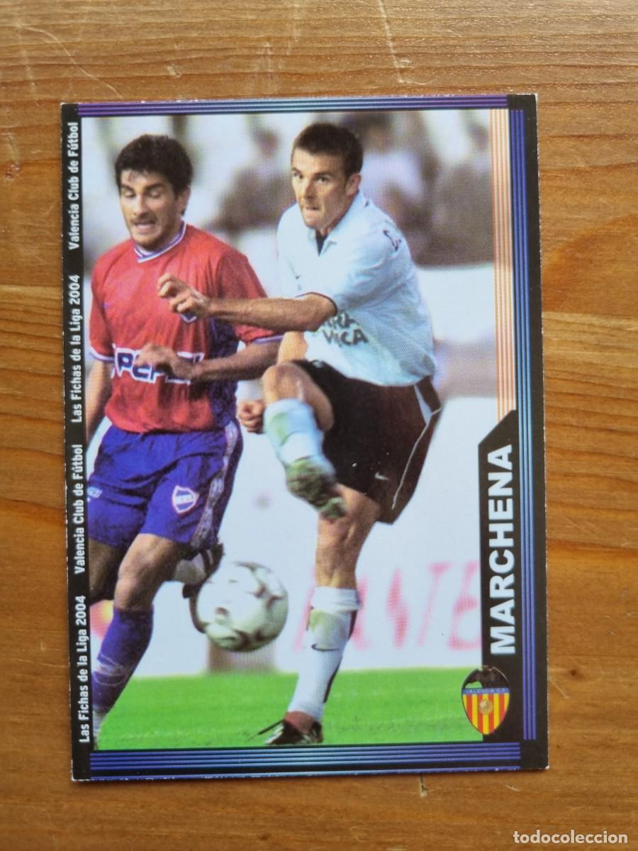Cromos de f&uacute;tbol: 121 MARCHENA (Valencia CF). Las Fichas de la Liga 2003 2004 03 04 (Mundicromo)