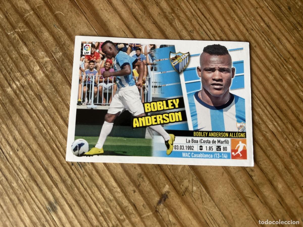 Cromos de f&uacute;tbol: CROMO SIN PEGAR NUNCA PEGADO ALBUM LIGA ESTE 13 14 2013 2014 MALAGA # 13A BOBLEY ANDERSON