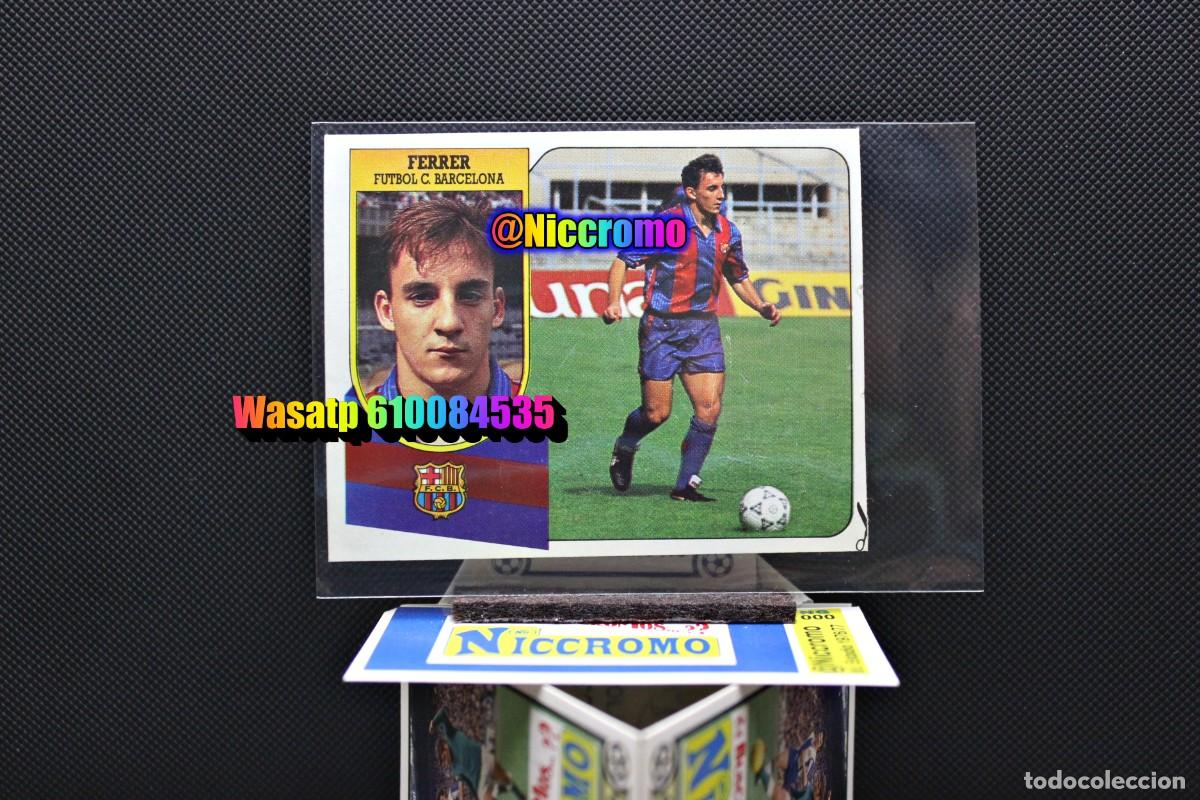 Cromos de f&uacute;tbol: ferrer barcelona 91 92 promocion adhesivo este nuevo sin pegar 1991 1992 ver fotos + en niccromo