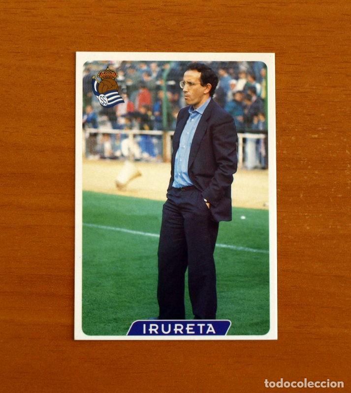 Football Stickers: Real Sociedad-N&ordm; 182 Irureta Entrenador-UH-&Uacute;ltima Hora-Las Fichas la Liga 95-96-1995-1996-Mundicromo
