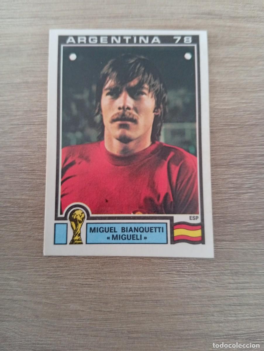 Fu&szlig;ball-Sticker: MIGUEL BIANQUETTI MIGUELI 209 ESPA&Ntilde;A MUNDIAL ARGENTINA 78-ARGENTINA 1978 SIN PEGAR NUNCA PEGADO