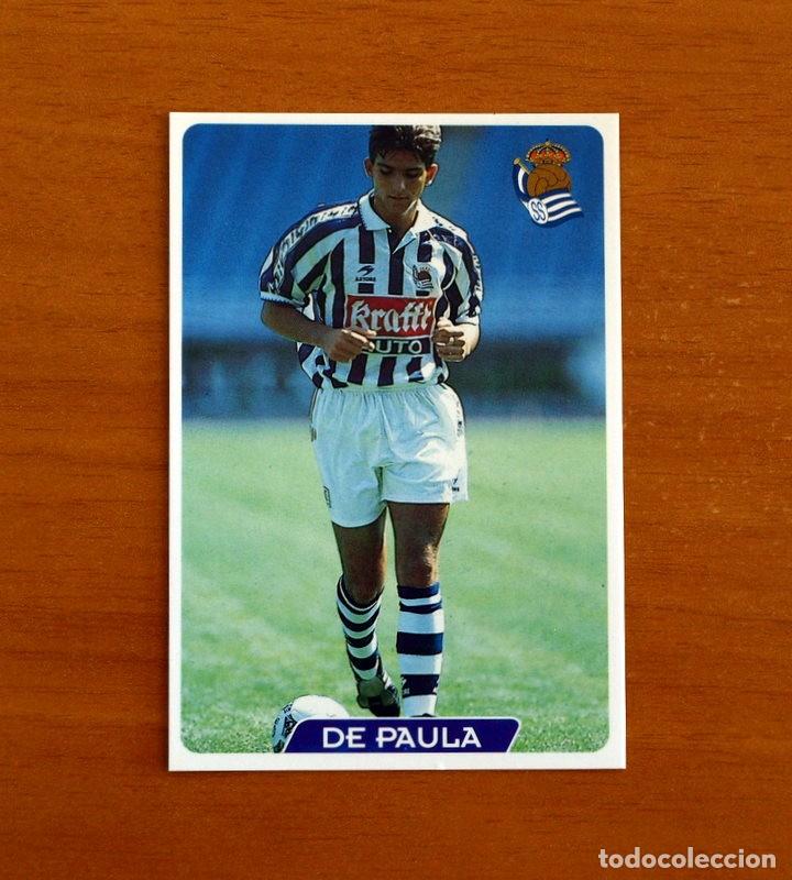 Fu&szlig;ball-Sticker: Real Sociedad -N&ordm; 198 De Paula -UH-&Uacute;ltima Hora -Las Fichas la Liga 95-96-1995-1996 -Mundicromo