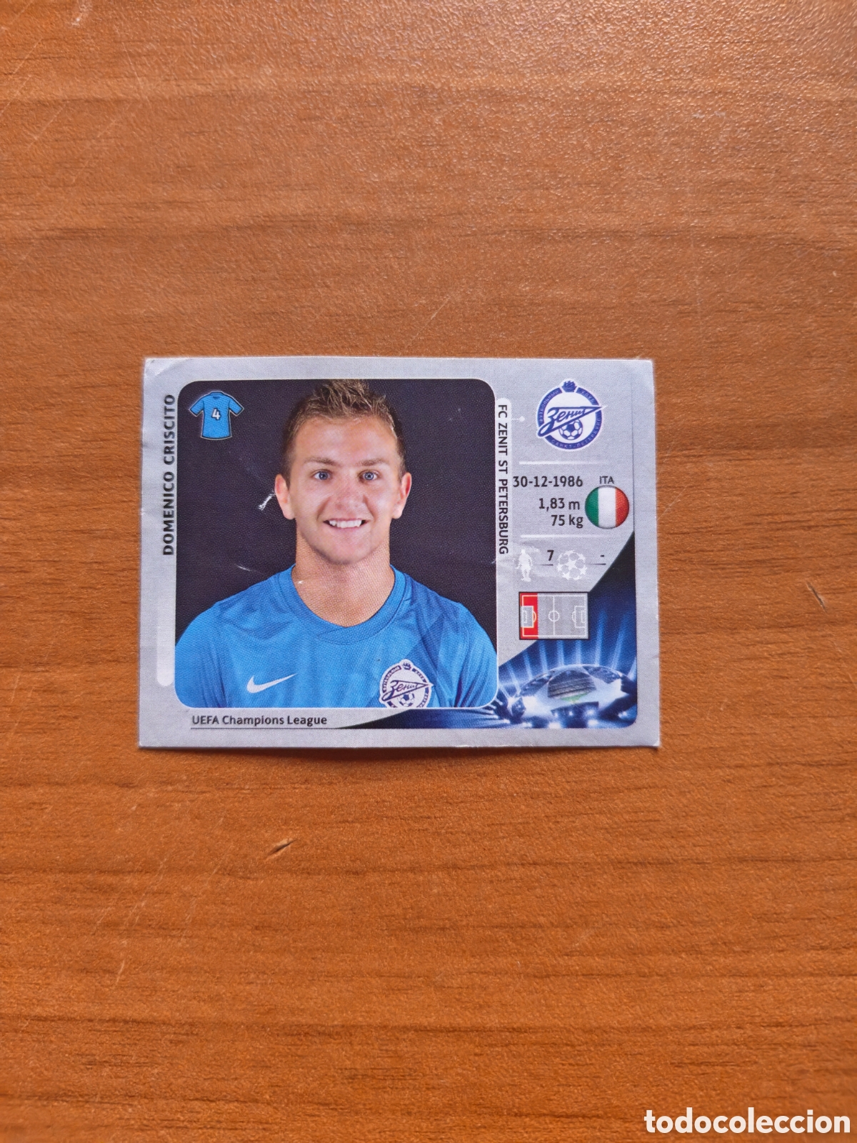Cromos de f&uacute;tbol: Cromos Domenico Criscito Champions League 12/13